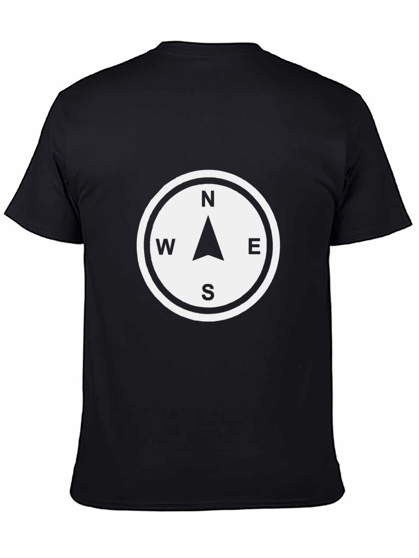Black Compass Rose Graphic Tee - Black view 4