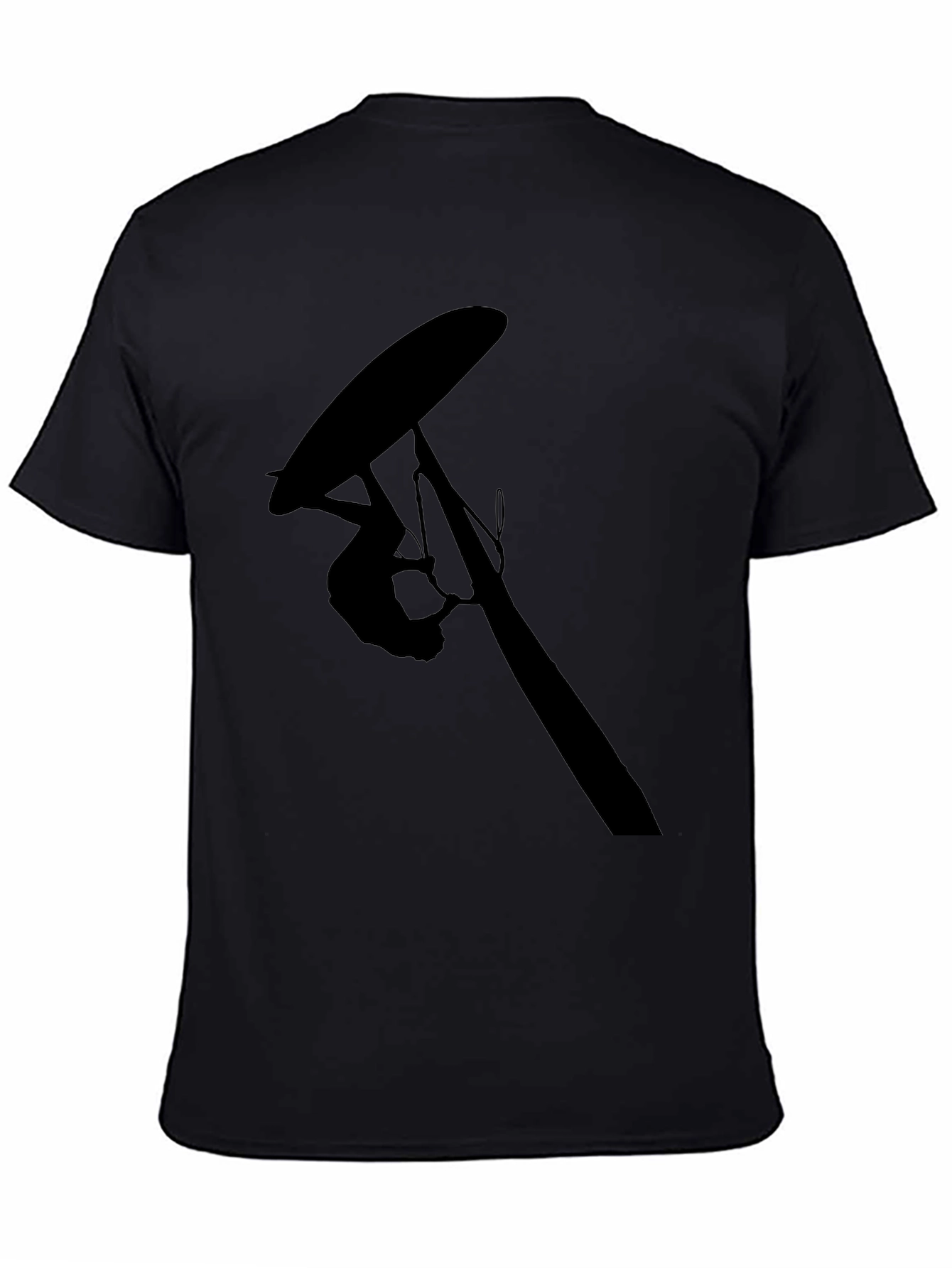 Black Black Hang Gliding Silhouette T-Shirt view 4