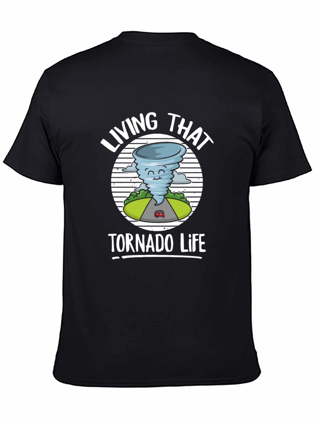 Black Living That Tornado Life Graphic T-Shirt view 4