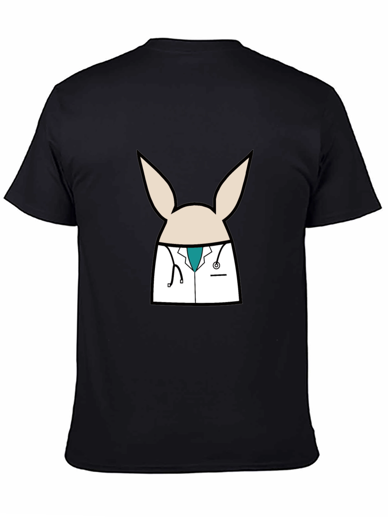 Black Doctor Bunny Black T-Shirt view 4