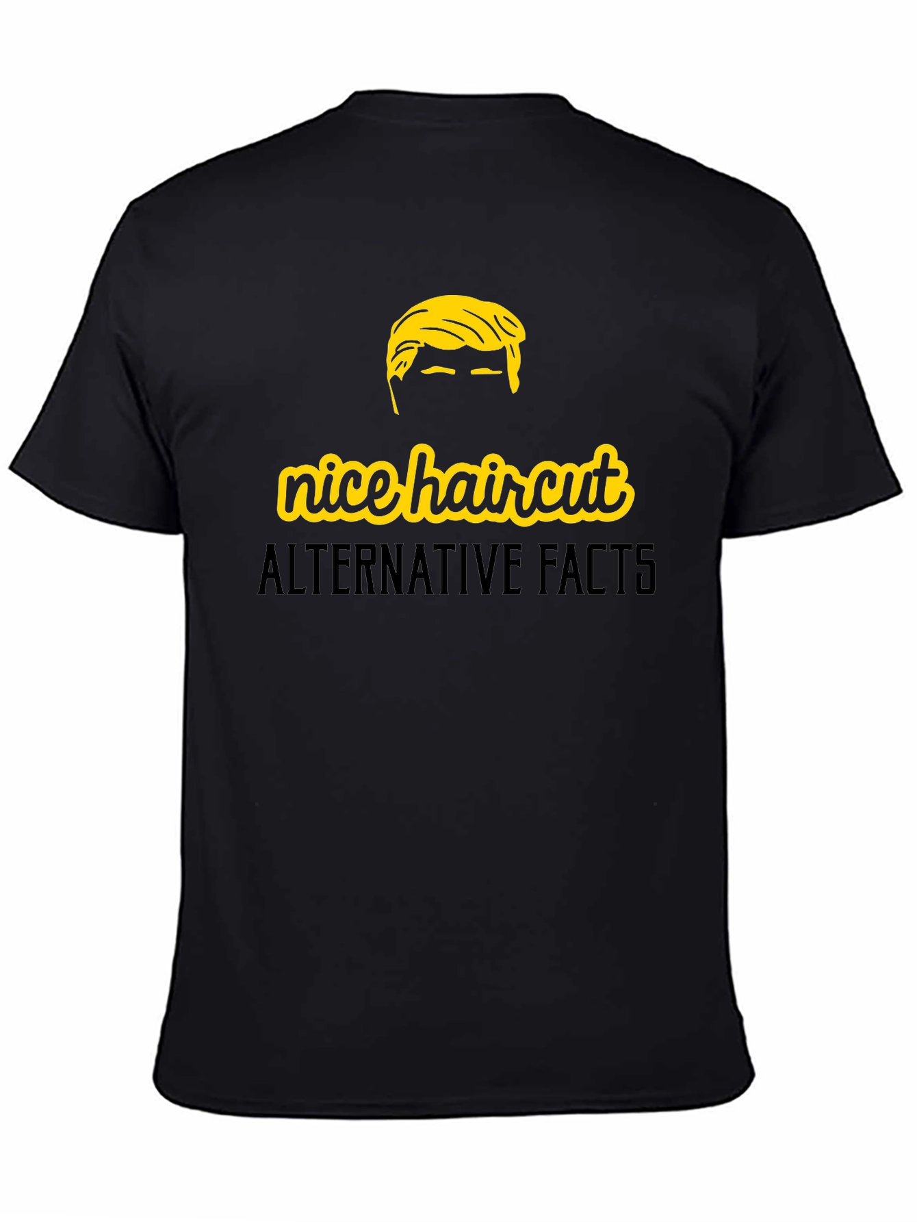 Black Nice Haircut Alternative Facts Graphic T-Shirt view 4