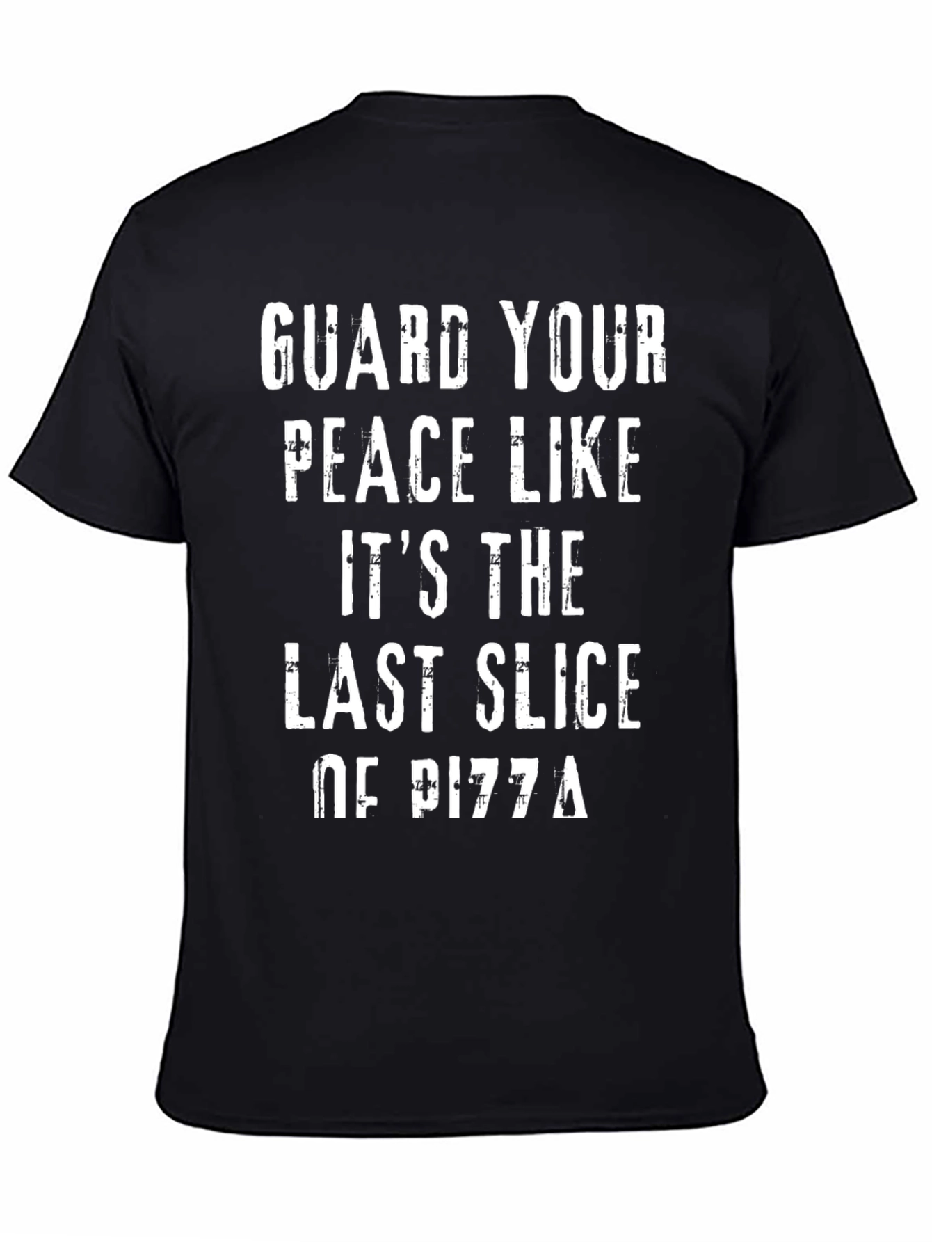 Black Guard Your Peace Pizza Slice Graphic Tee view 4