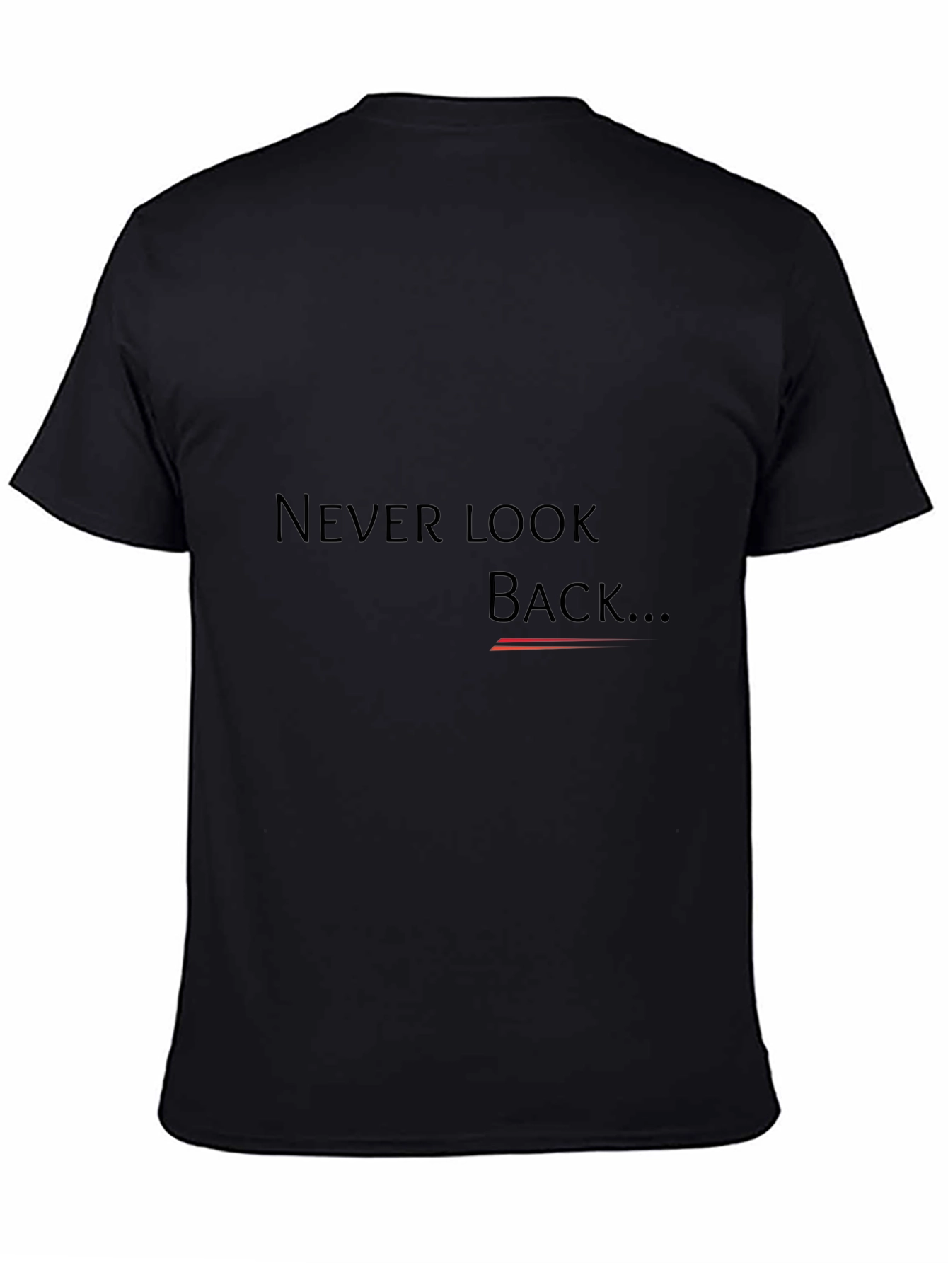 Black Never Look Back Graphic T-Shirt - Black view 4
