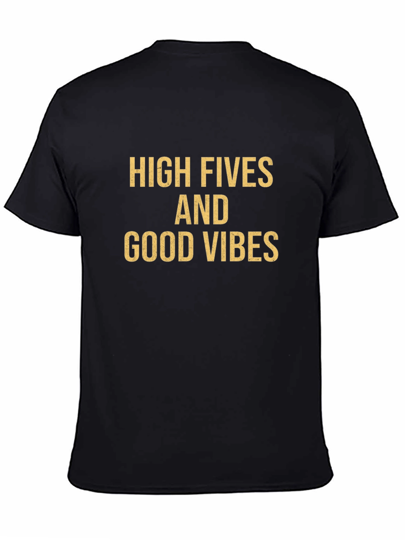 Black High Fives and Good Vibes Graphic Tee view 4