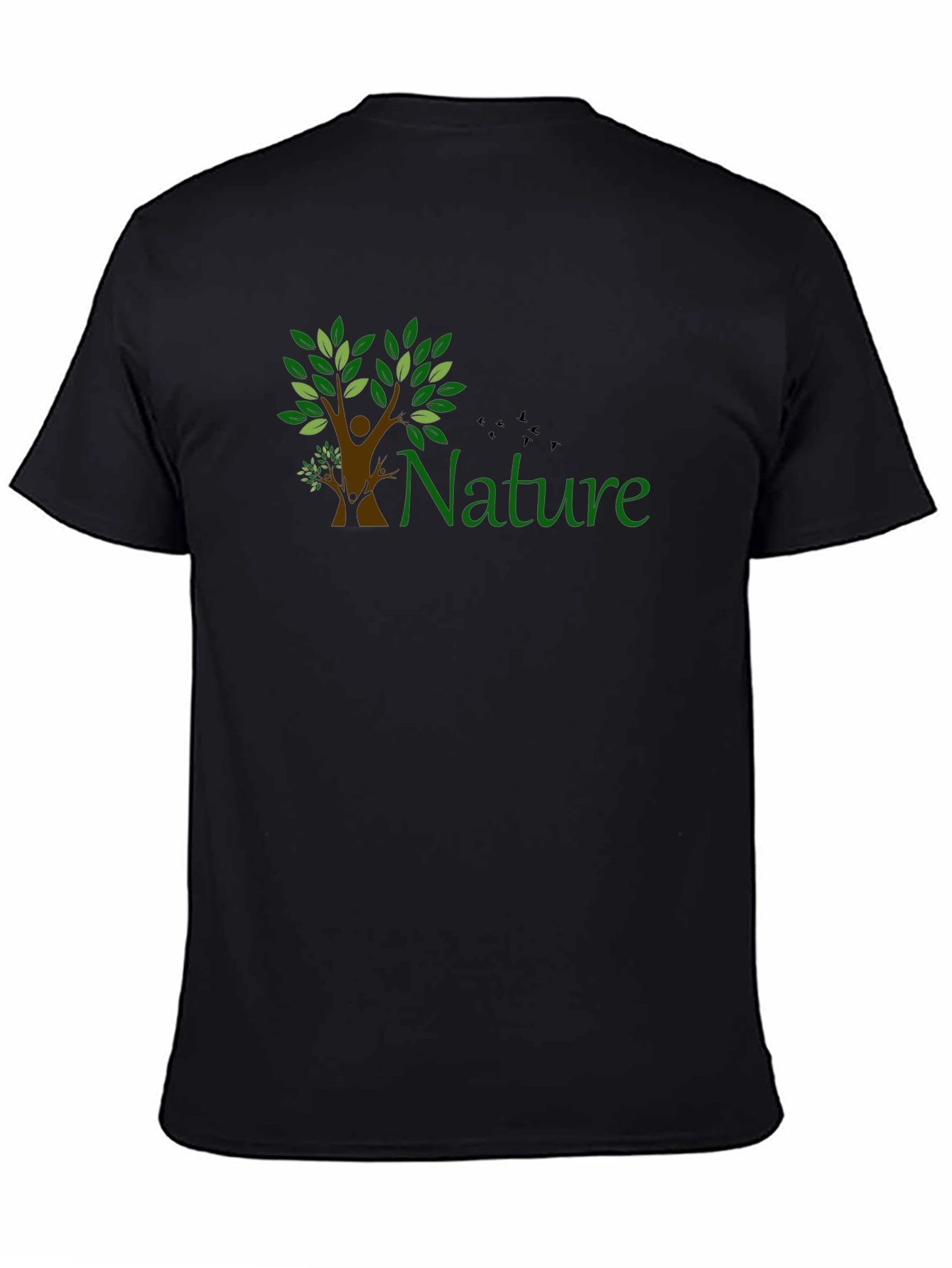 Black Nature Graphic Tee - Eco-Friendly Design view 4