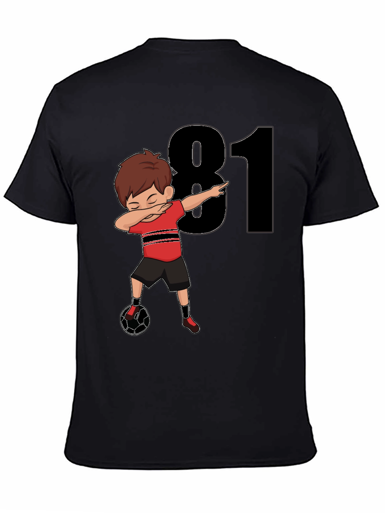 81st Birthday Soccer Dabbing Boy T-Shirt - 4
