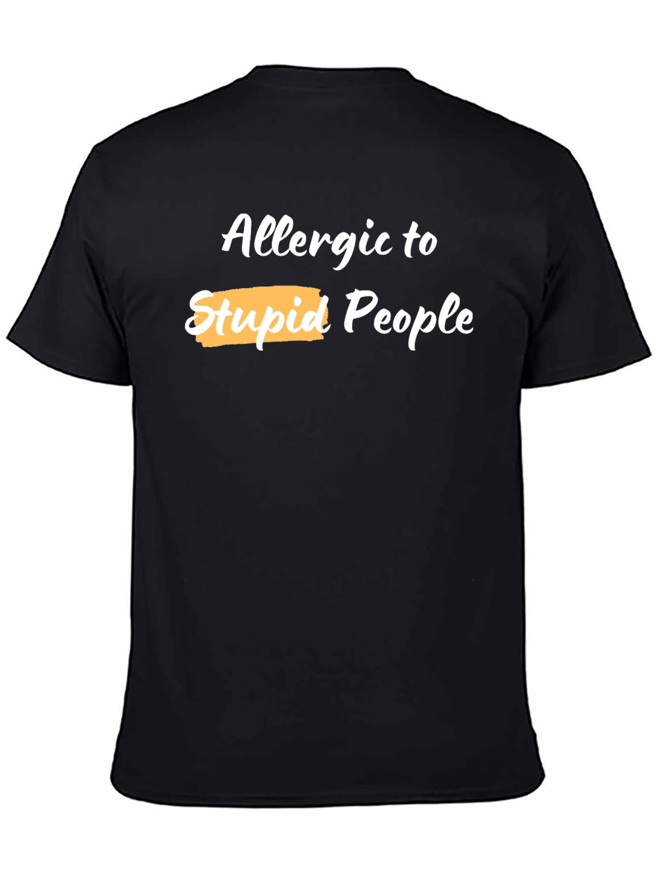 Black Allergic to Stupid People Graphic Tee view 4