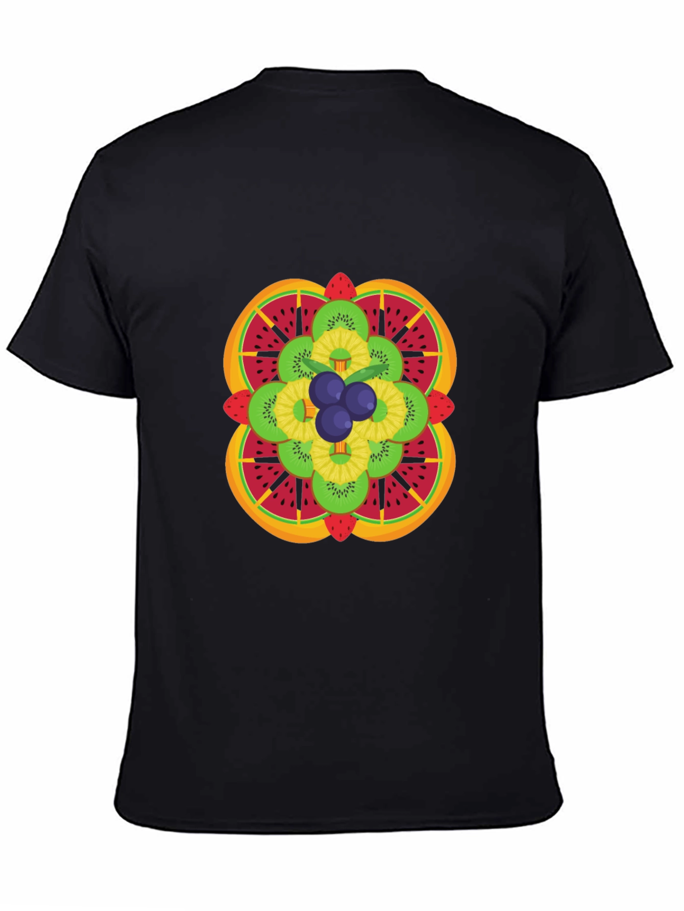 Black Fruit Mandala Graphic Tee - Stylish & Unique Design view 4