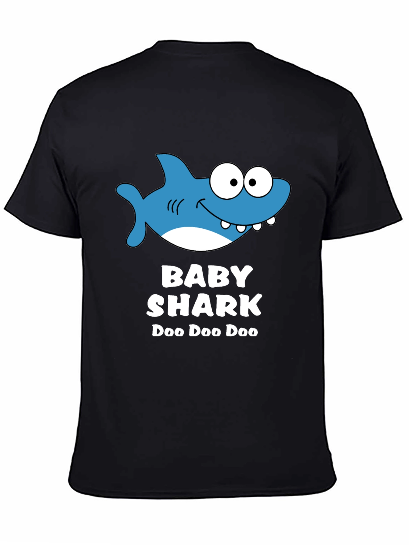 Black Baby Shark Doo Doo Doo T-Shirt view 4