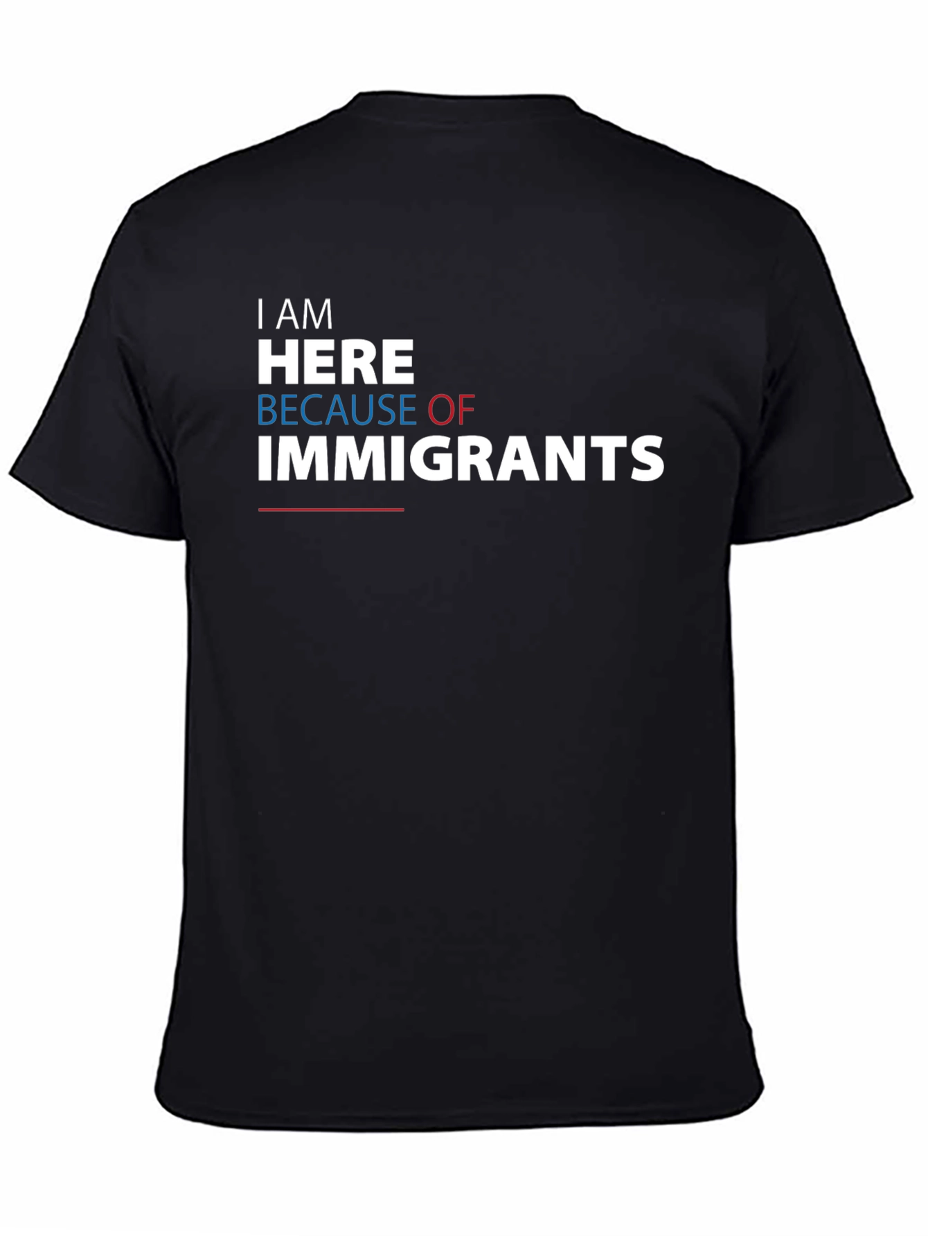 I Am Here Because of Immigrants Graphic Tee - 4