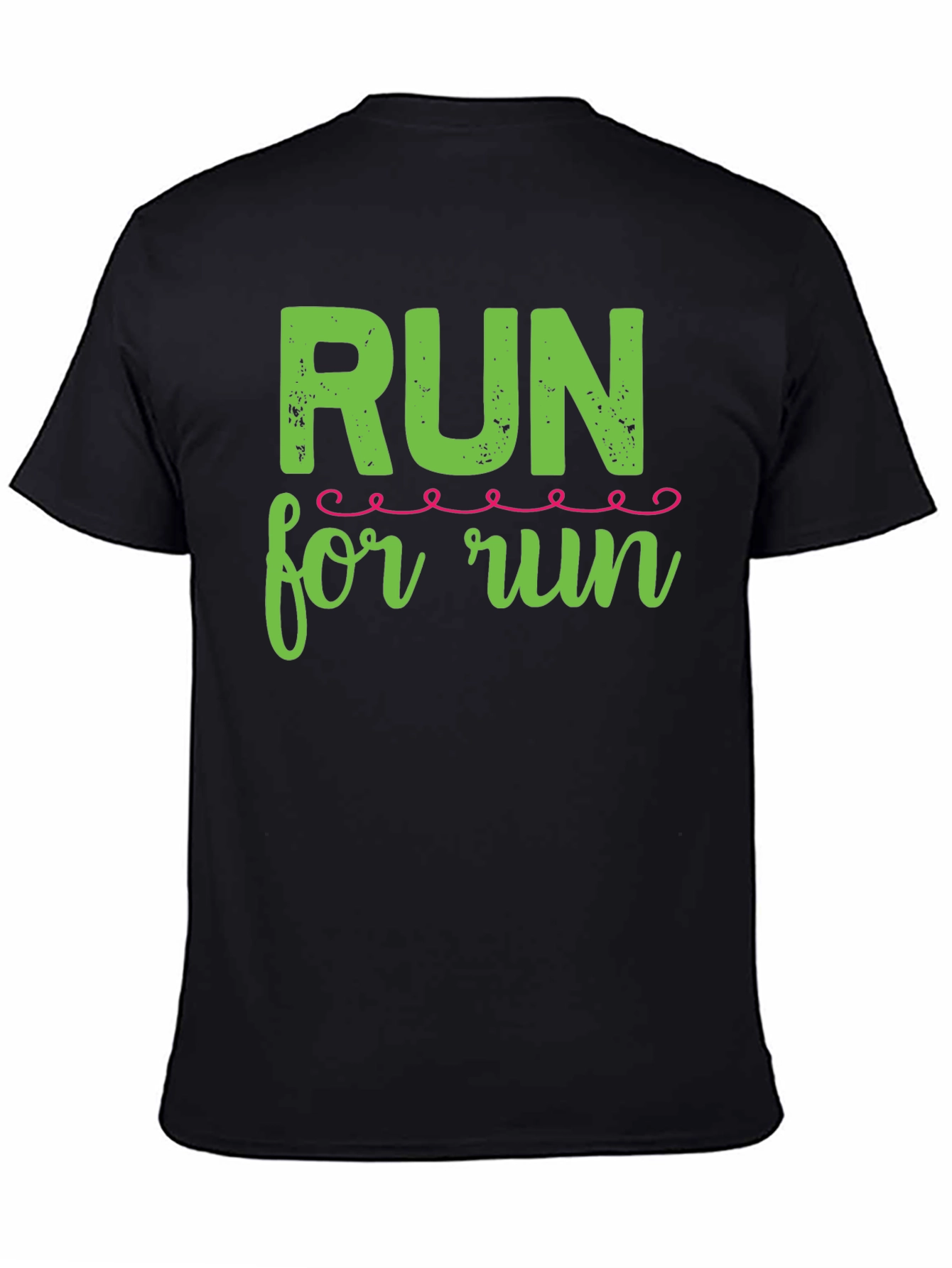 Black Run for Run Graphic Tee - Black Cotton Shirt view 4