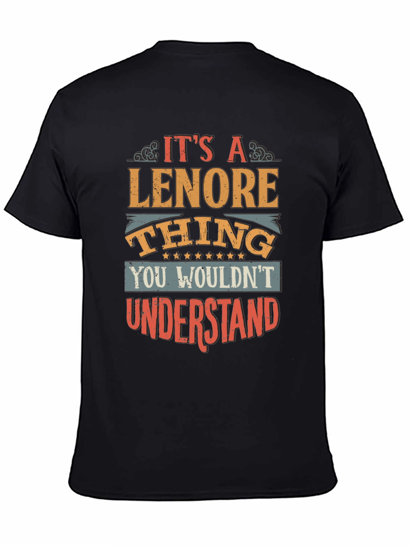 Black It's A Lenore Thing T-Shirt view 4