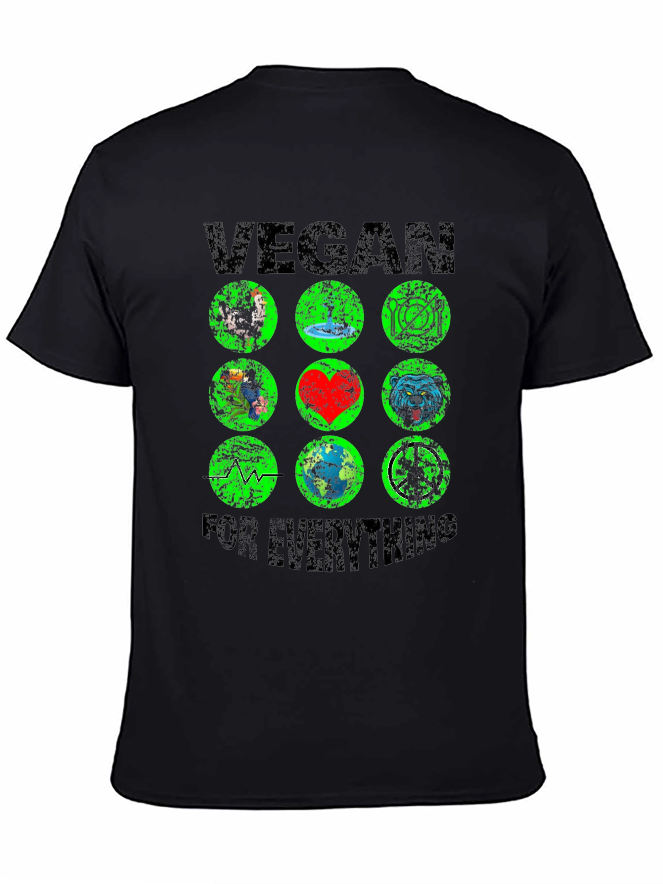 Black Vegan For Everything T-Shirt view 4