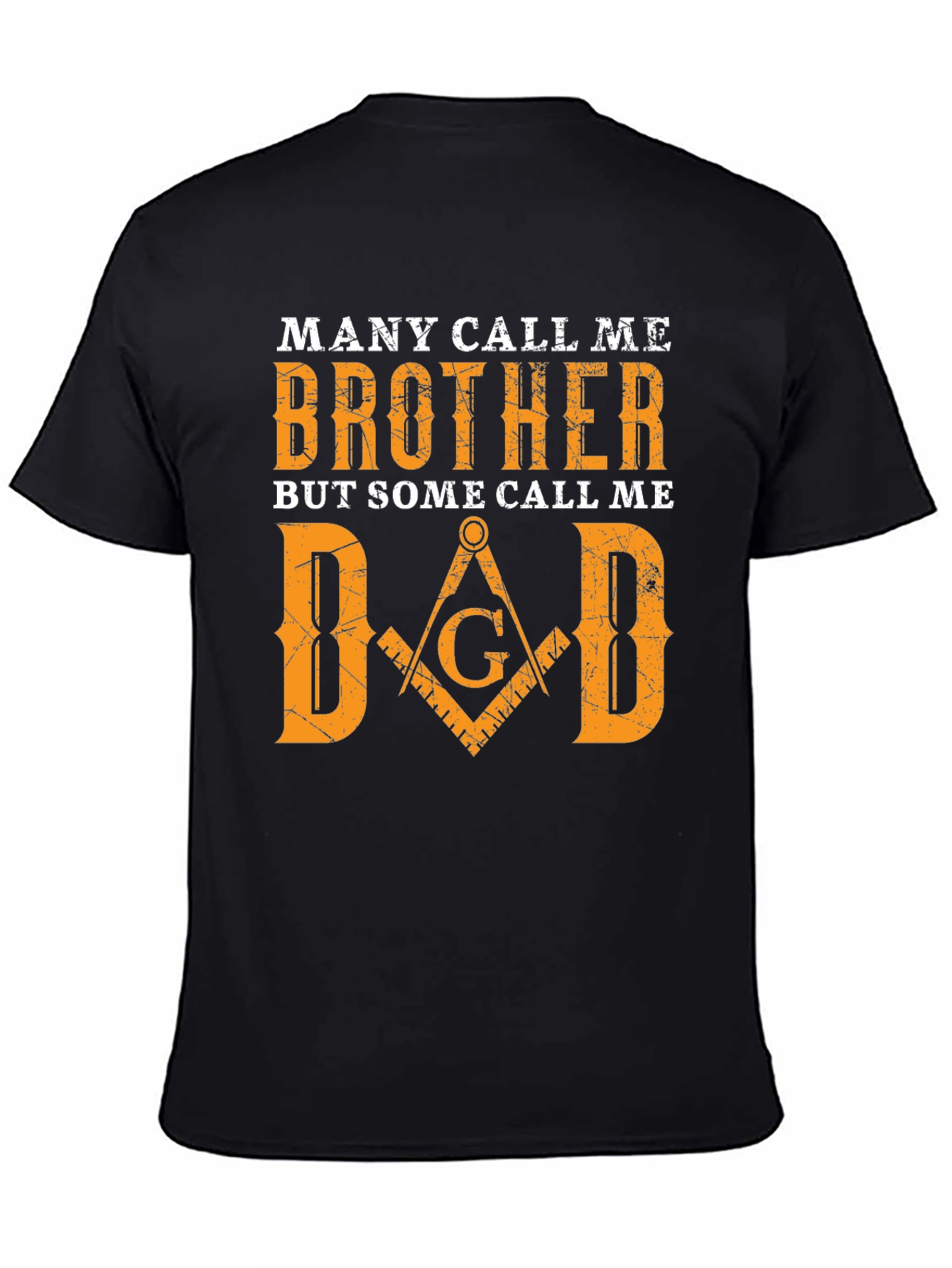 Black Many Call Me Brother Dad T-Shirt view 4