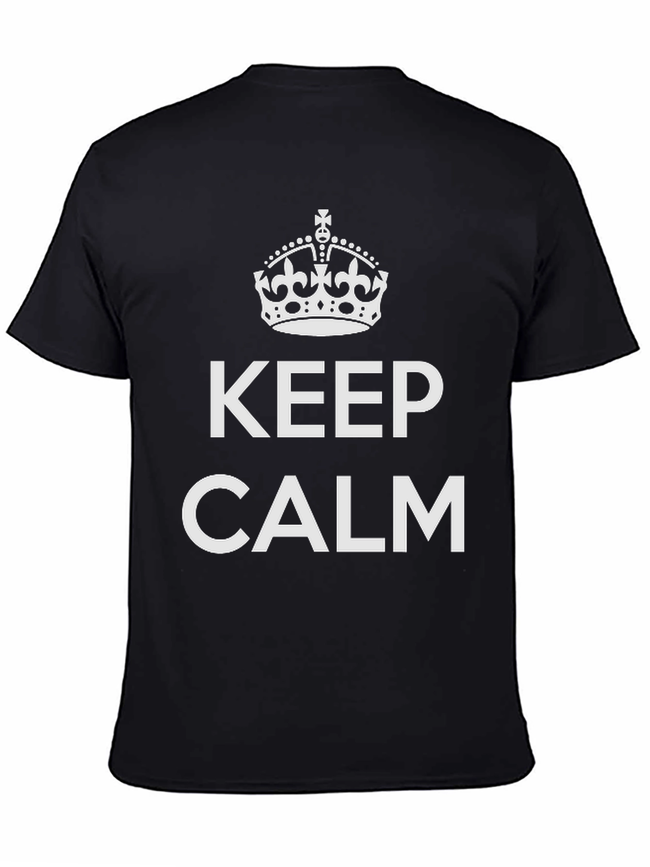 Black Keep Calm Graphic Tee - Black view 4