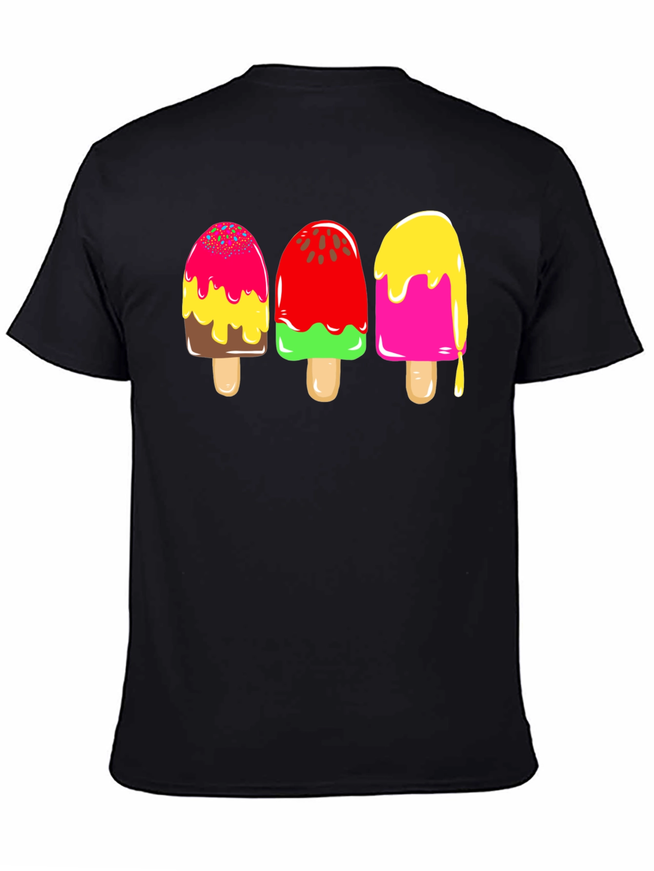 Black Fun Popsicle Graphic Tee - Summer Style view 4