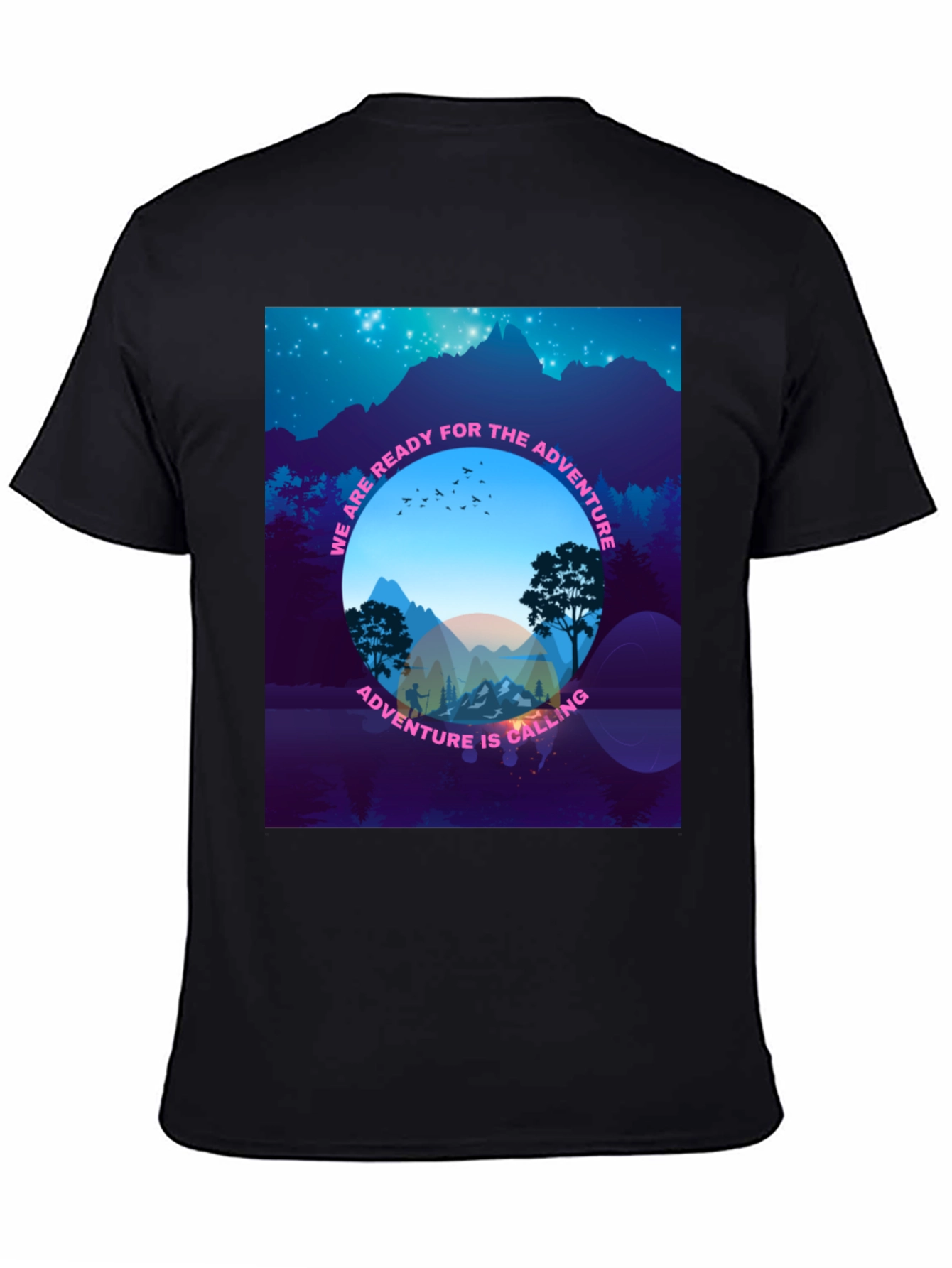 Black Adventure Calling T-Shirt - Ready for the Outdoors view 4