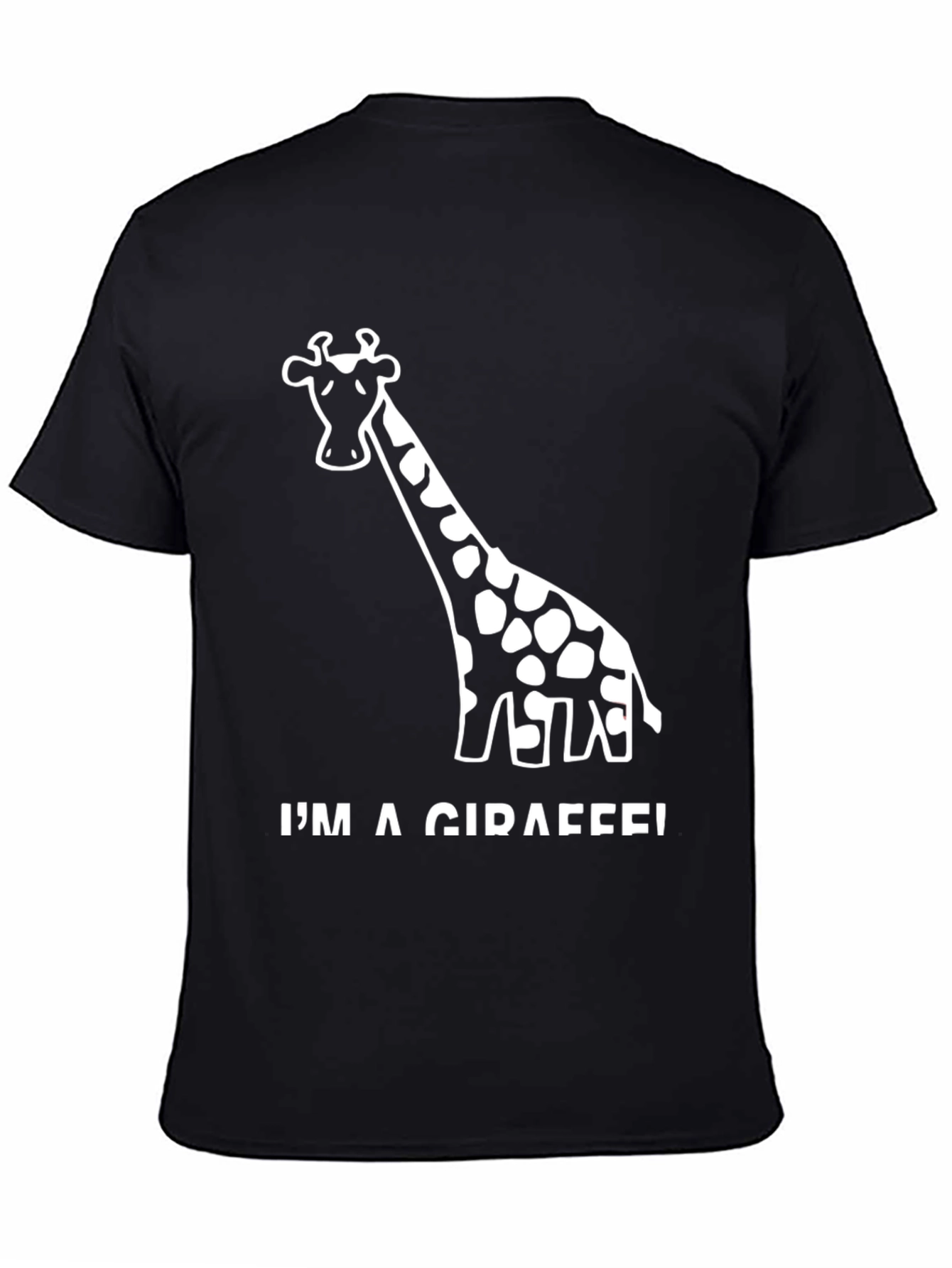 Black I'm A Giraffe! Black Graphic Tee view 4