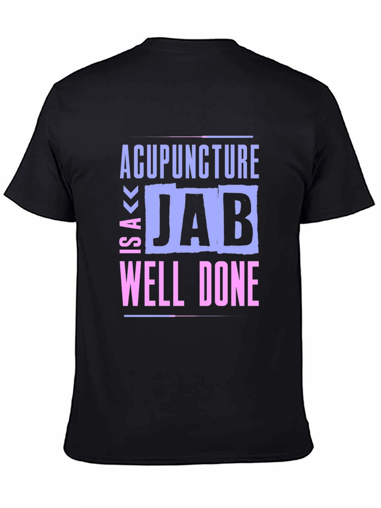 Black Acupuncture Well Done Black Graphic Tee view 4