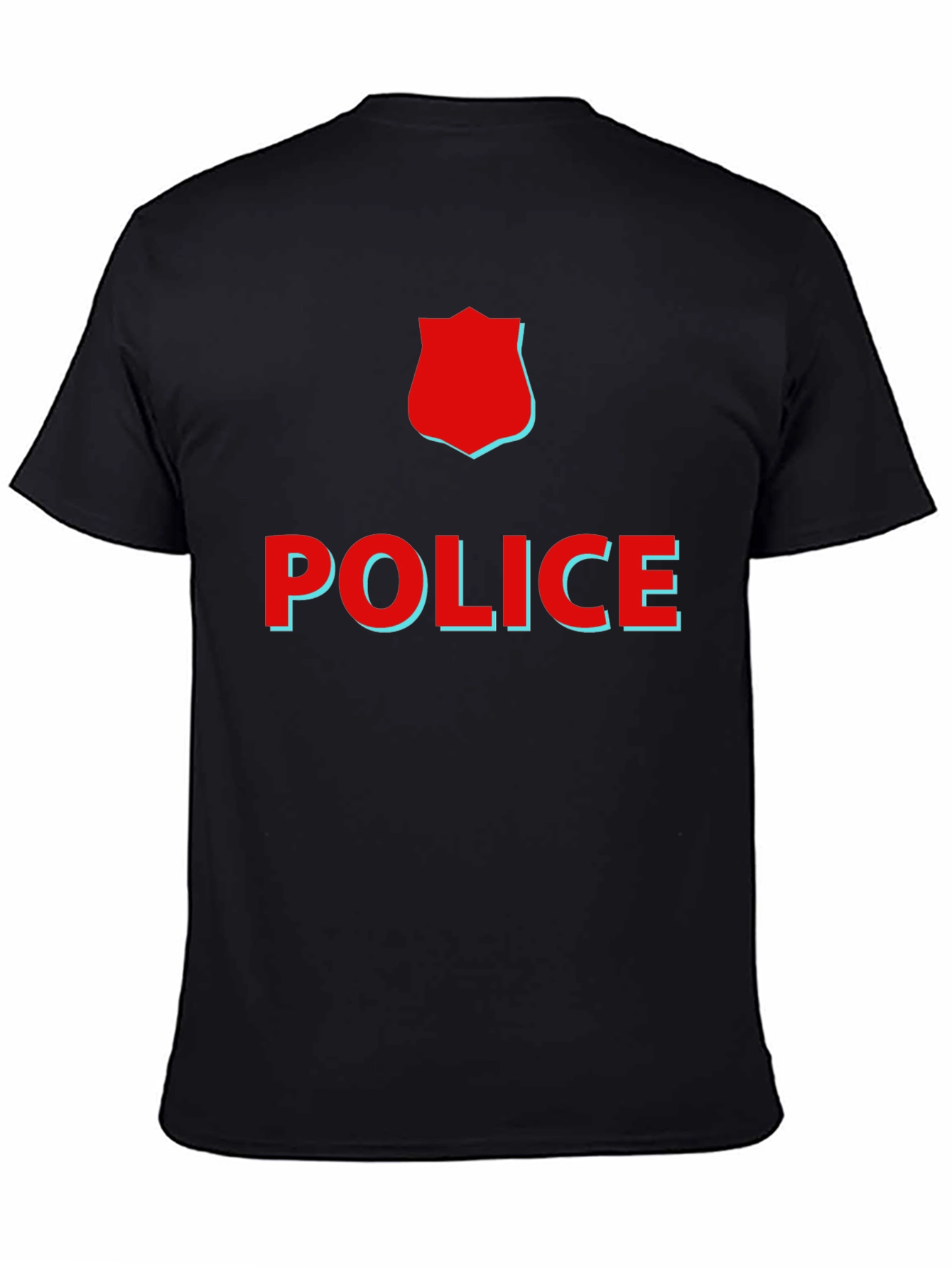 Black Novelty Police Graphic Tee view 4