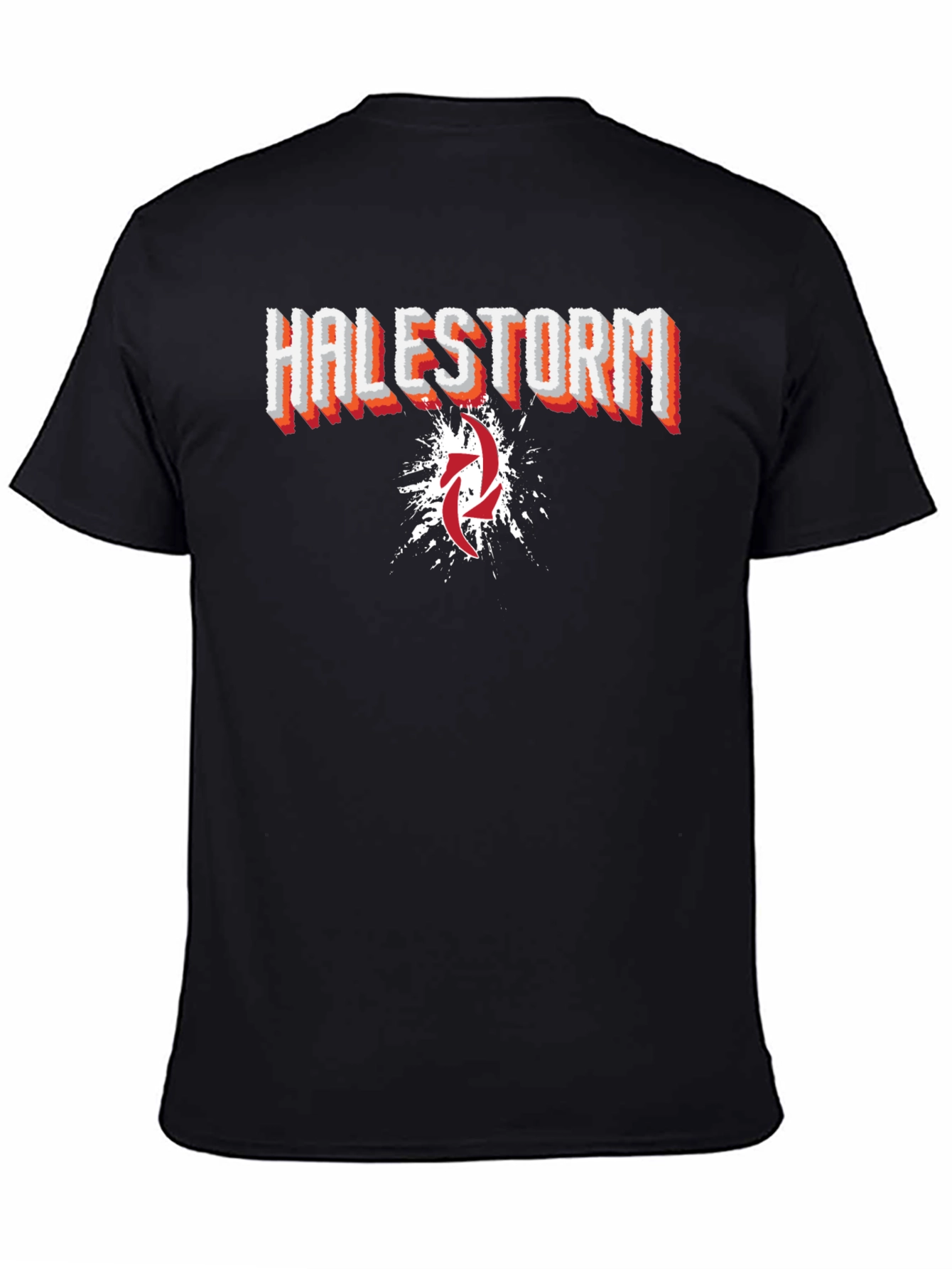 Black Halestorm Band Graphic Print Black T-Shirt view 4