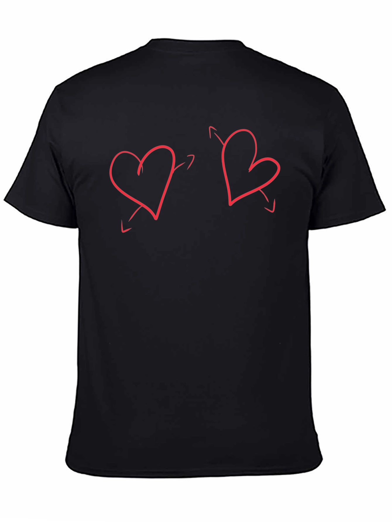 Black Heart Arrow Graphic Tee - Trendy Black T-Shirt view 4