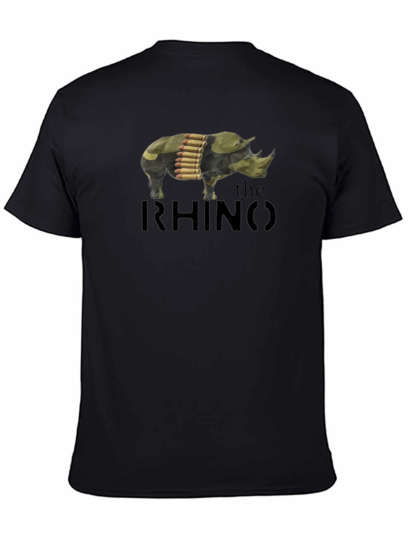 Black The Rhino Graphic T-Shirt - Men's Black Tee view 4