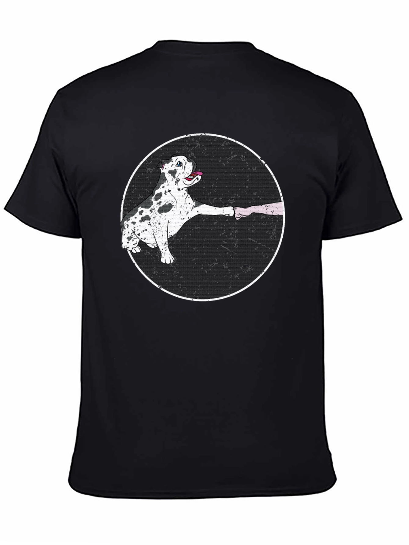 Black Dog Fist Bump Black T-Shirt view 4