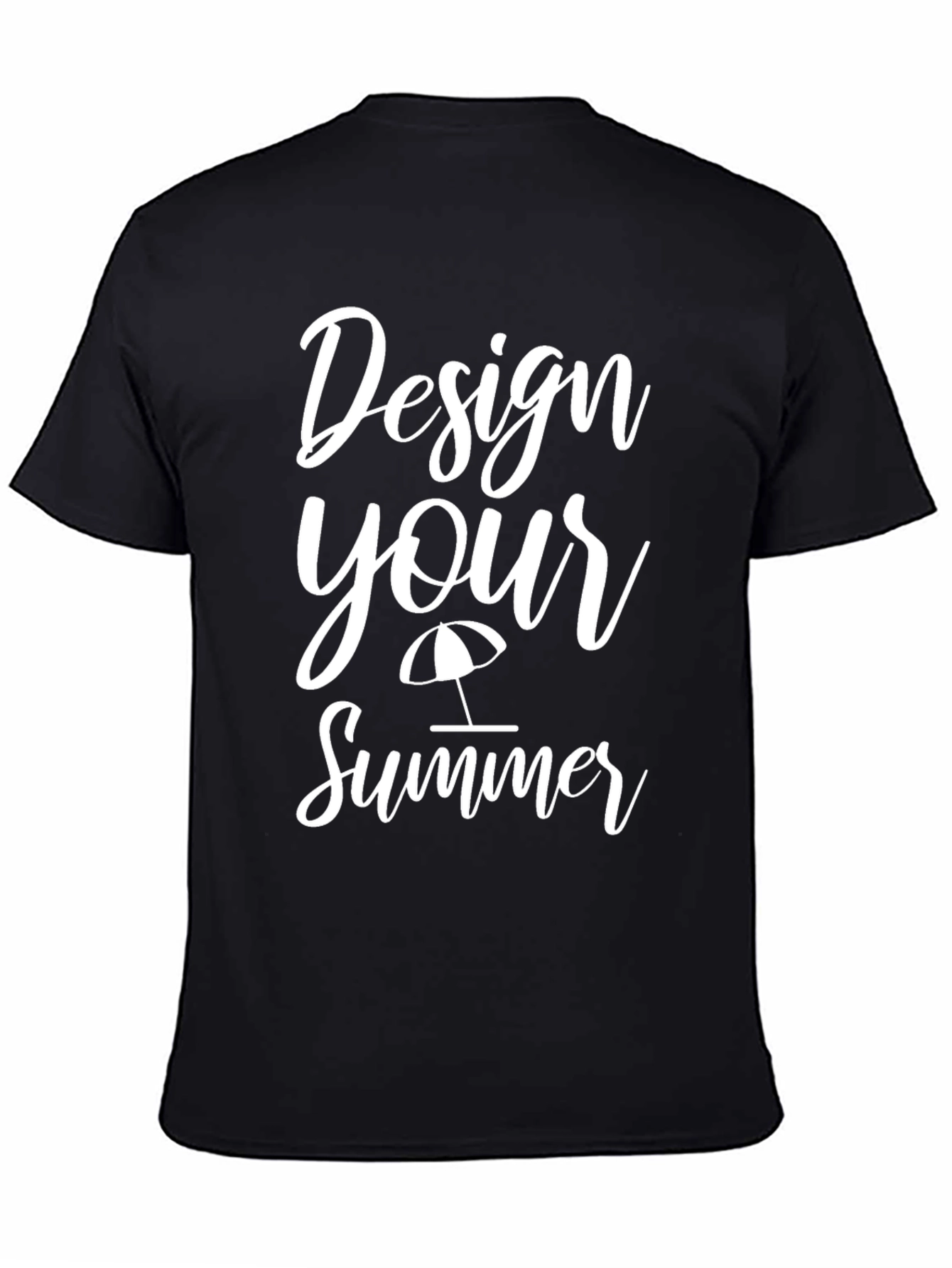 Black Design Your Summer Graphic T-Shirt view 4