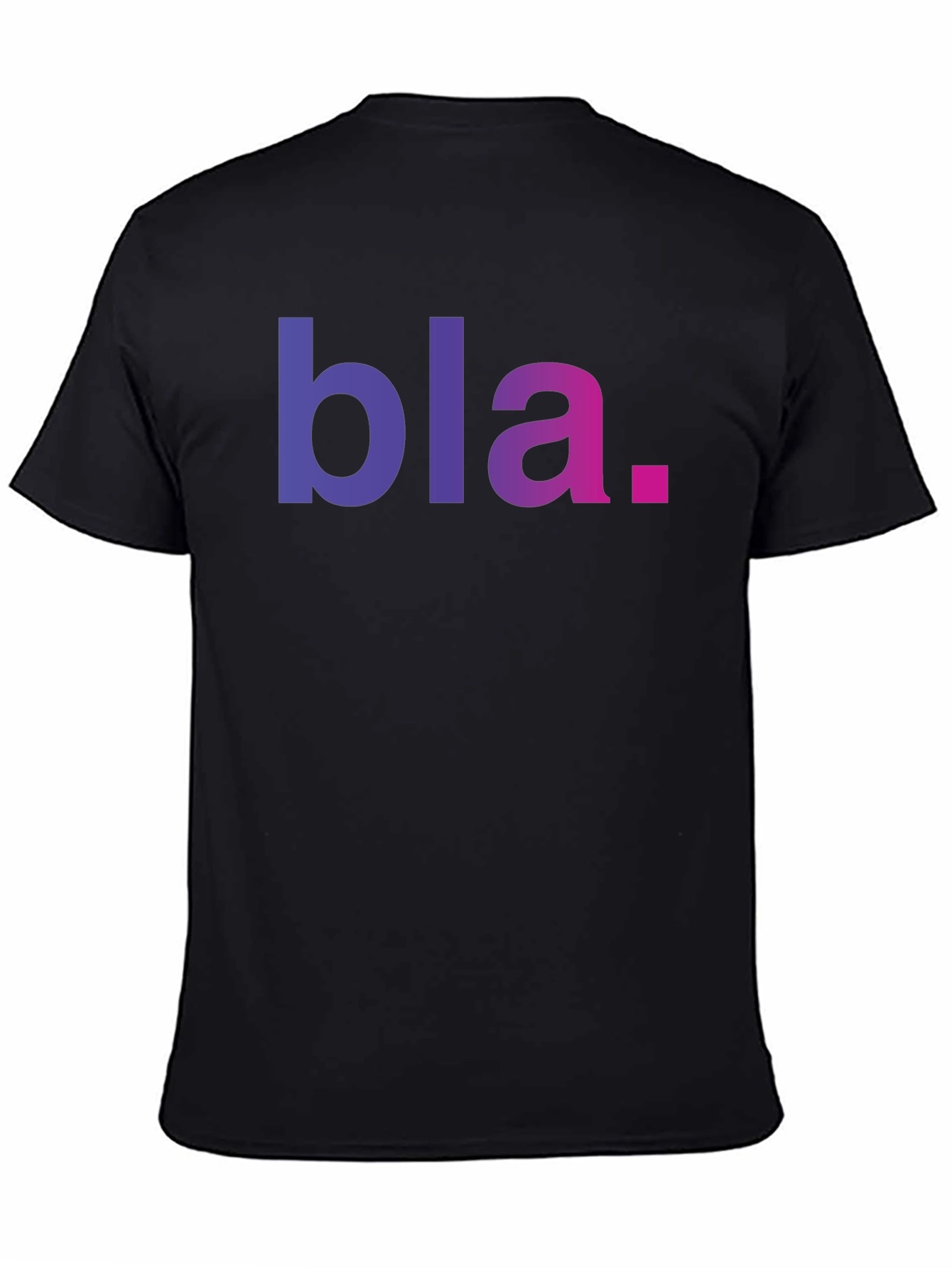 Black Bla Graphic Tee - Black Casual T-Shirt view 4
