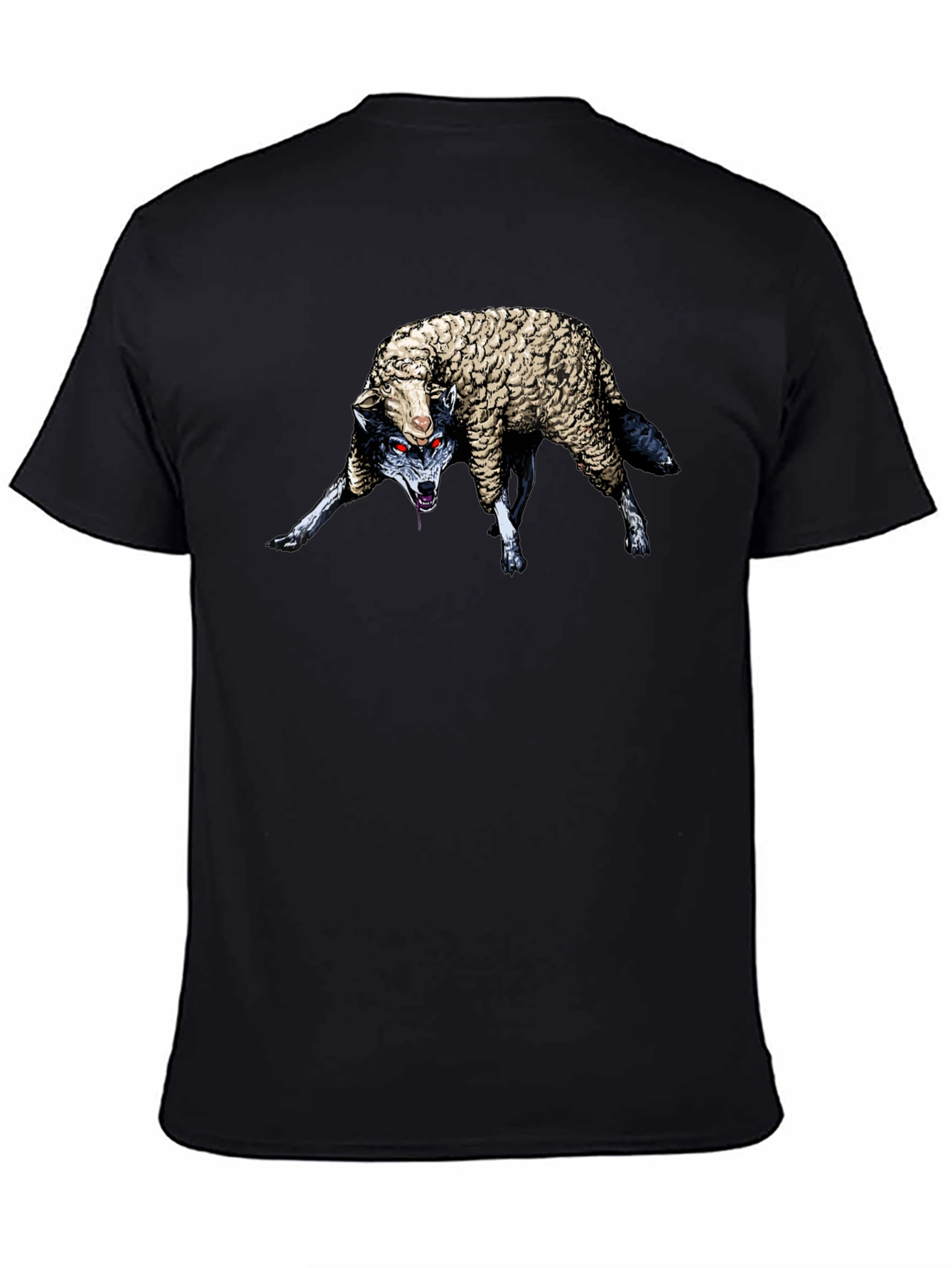 Black Wolf in Sheep's Clothing Graphic T-Shirt view 4