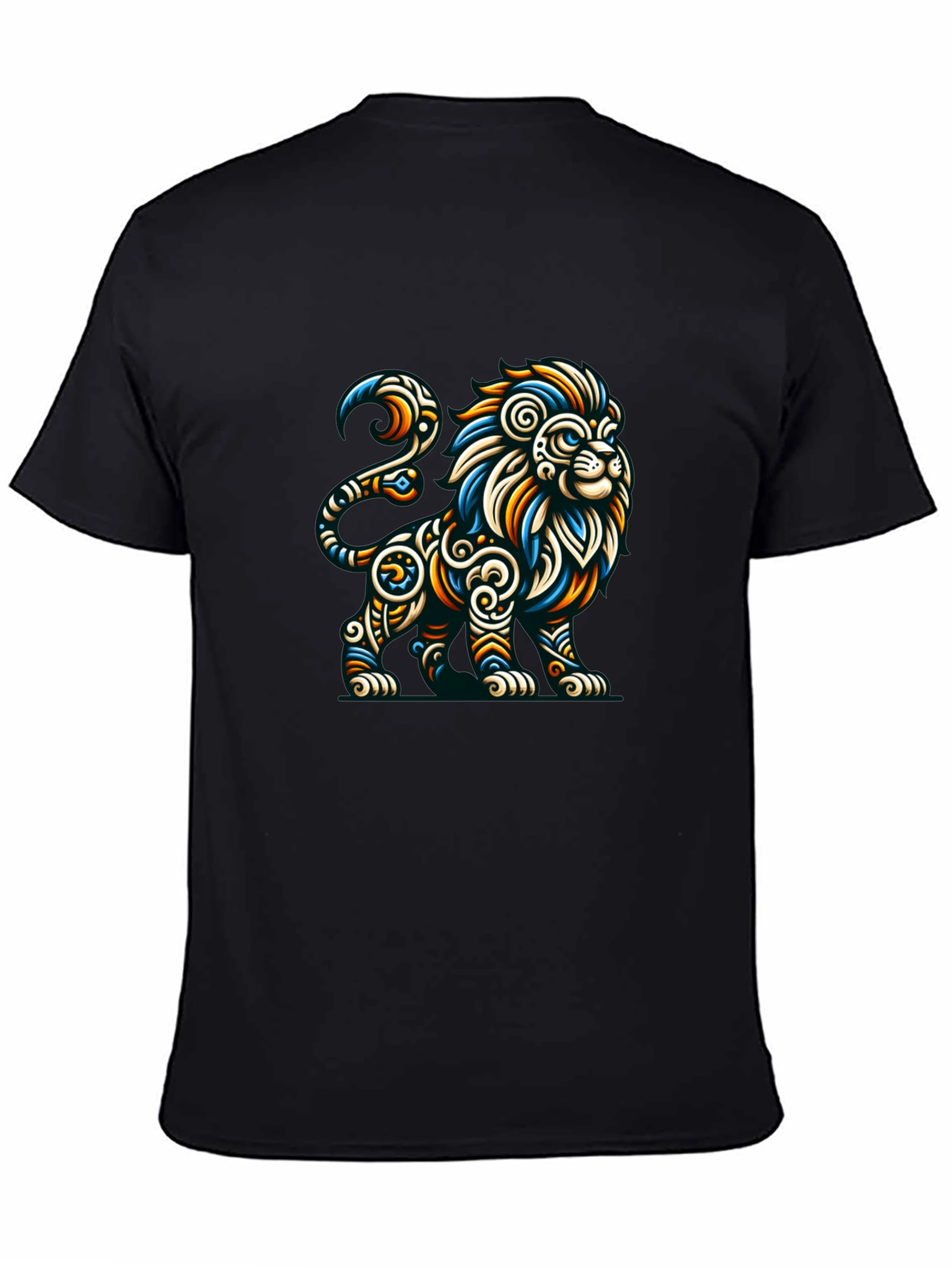 Black Lion Graphic Tee - Men's Black T-Shirt view 4