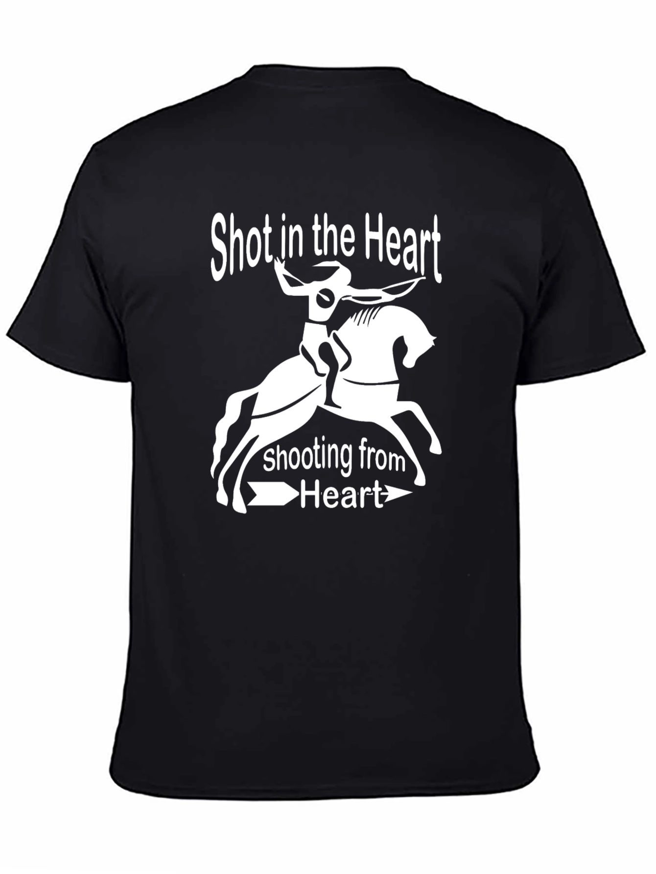 Black Shot in the Heart T-Shirt - Archer Horseback Tee view 4