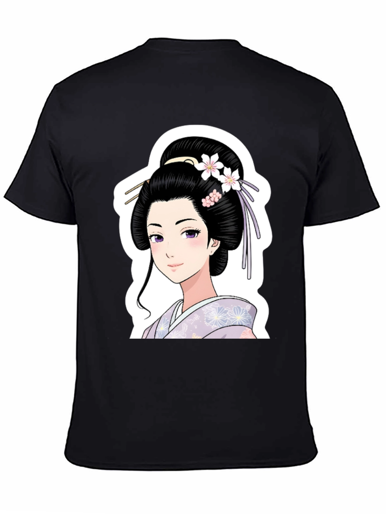 Black Geisha Graphic Black T-Shirt view 4