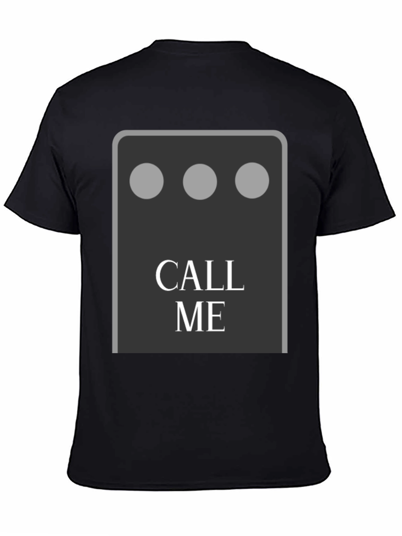 Black Call Me Graphic Tee - Fun & Unique Design view 4