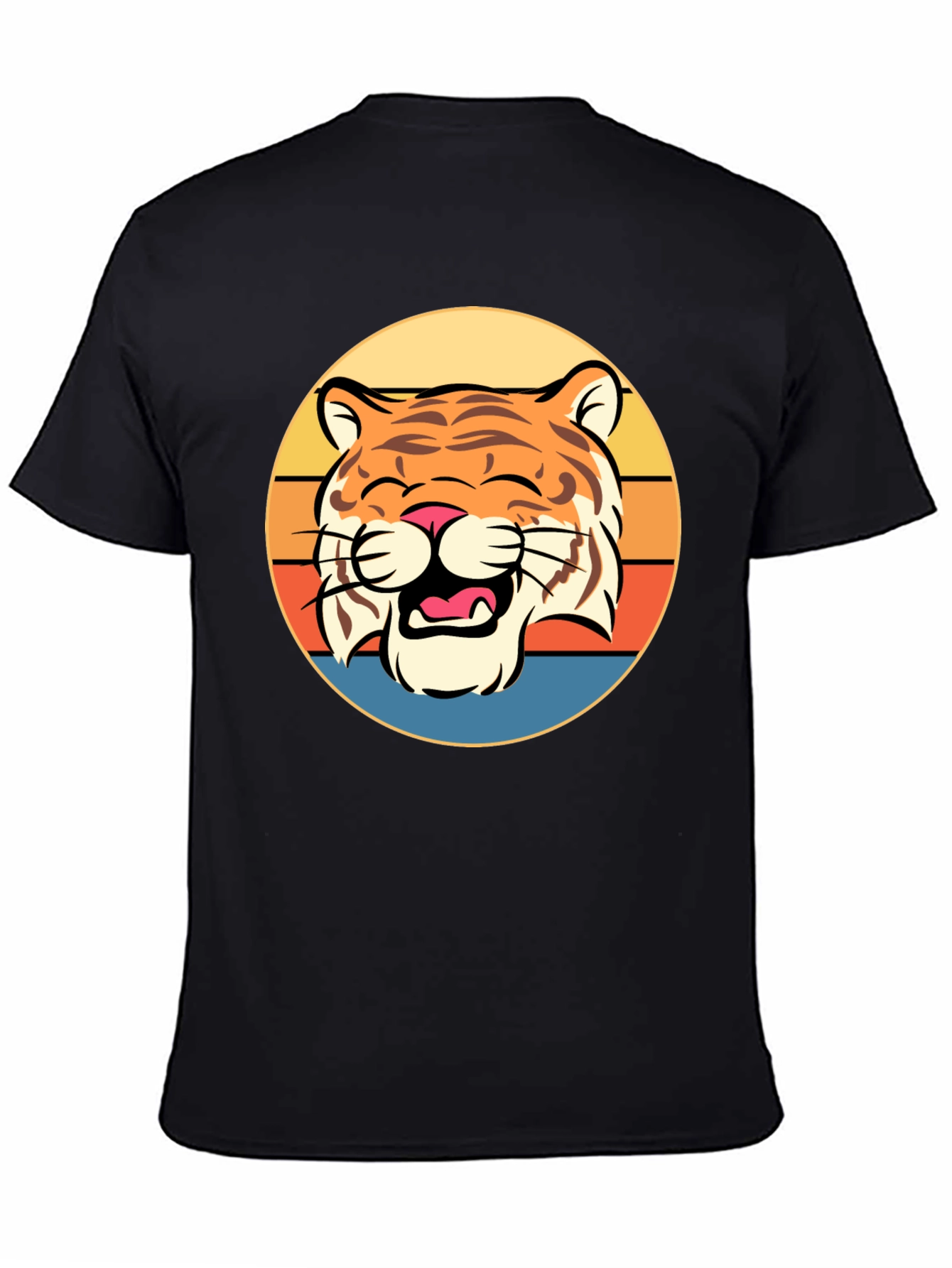 Black Tiger Retro Graphic Tee view 4