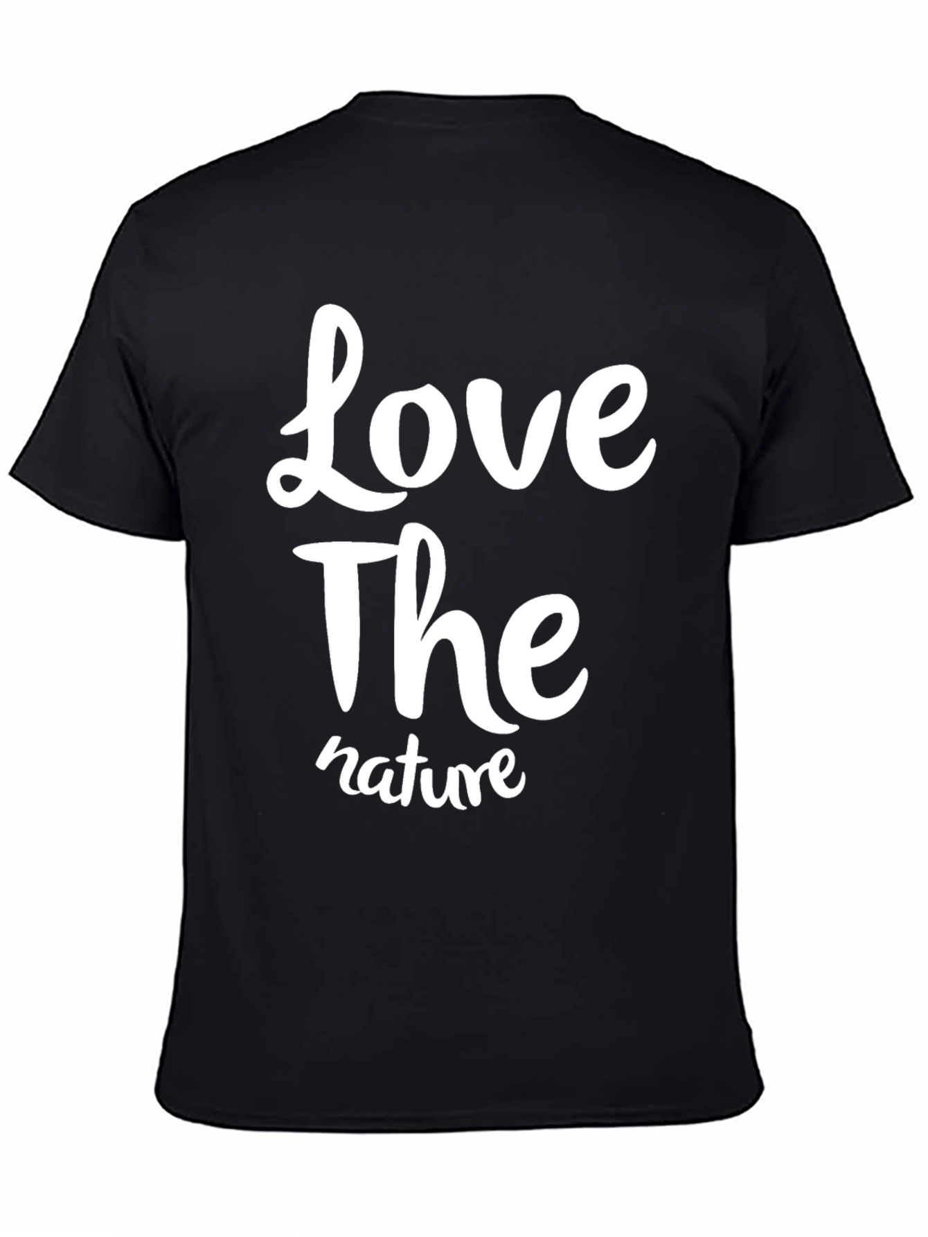 Black Love the Nature Graphic Tee - Eco-Friendly Style view 4