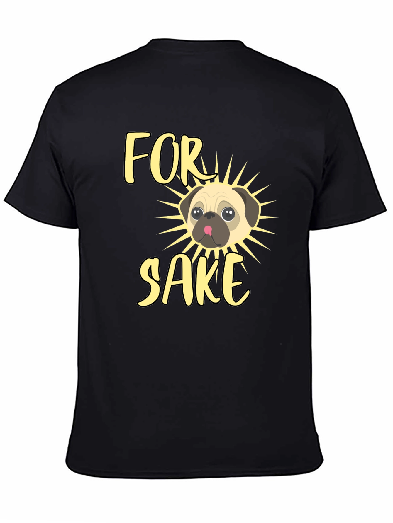 Black For Pug's Sake Men's Graphic Tee view 4