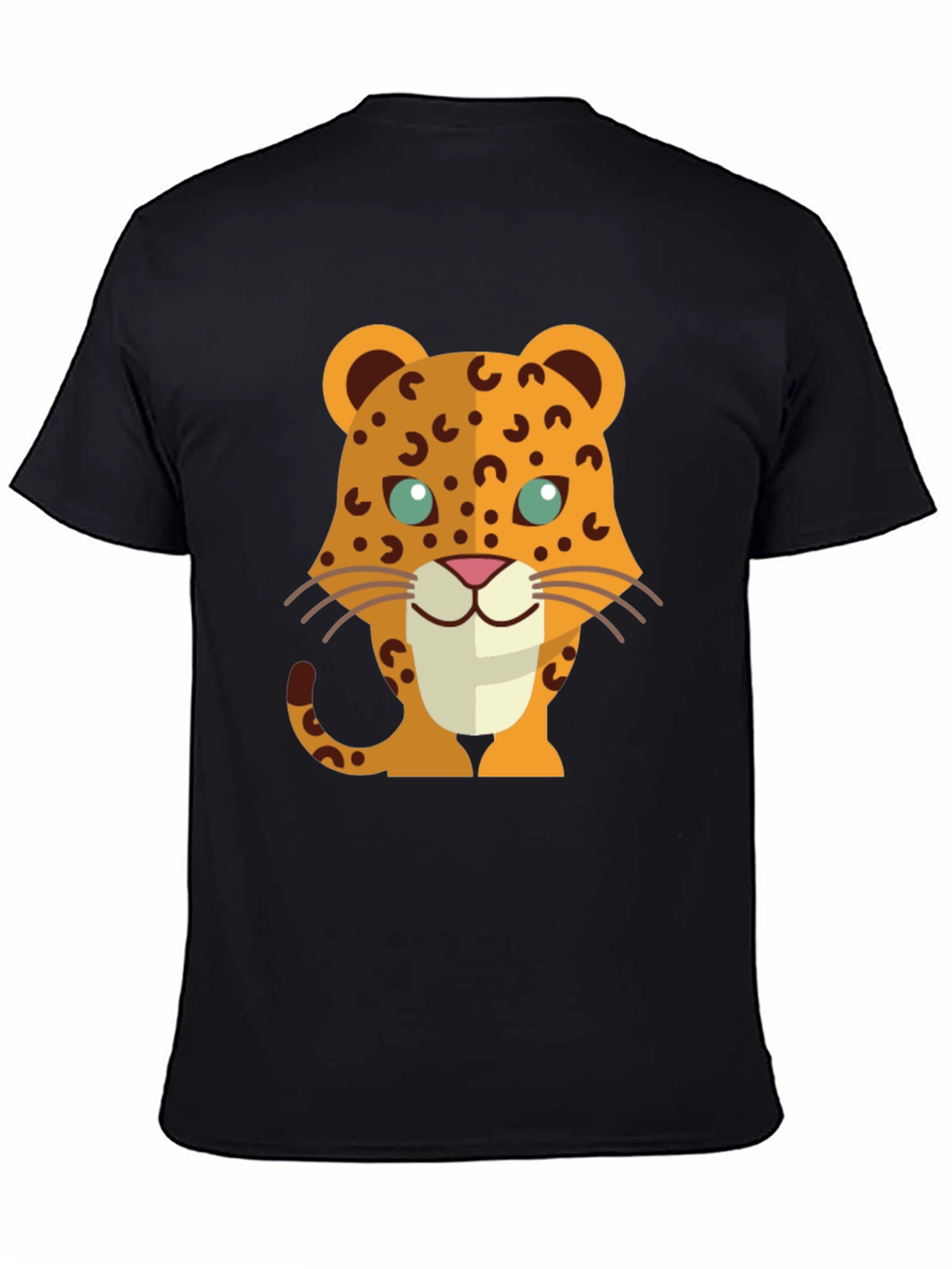 Black Leopard Graphic T-Shirt - Trendy Cartoon Design view 4