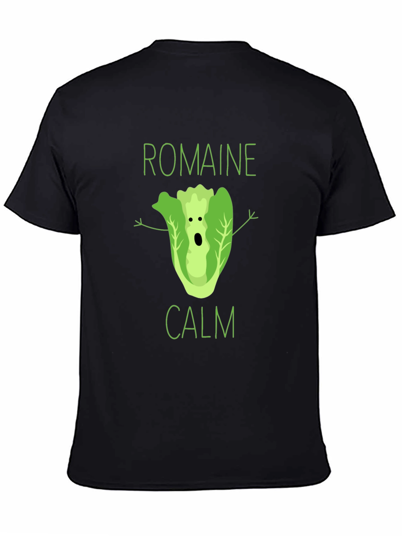 Black Romaine Calm Graphic T-Shirt - Unisex Novelty Tee view 4