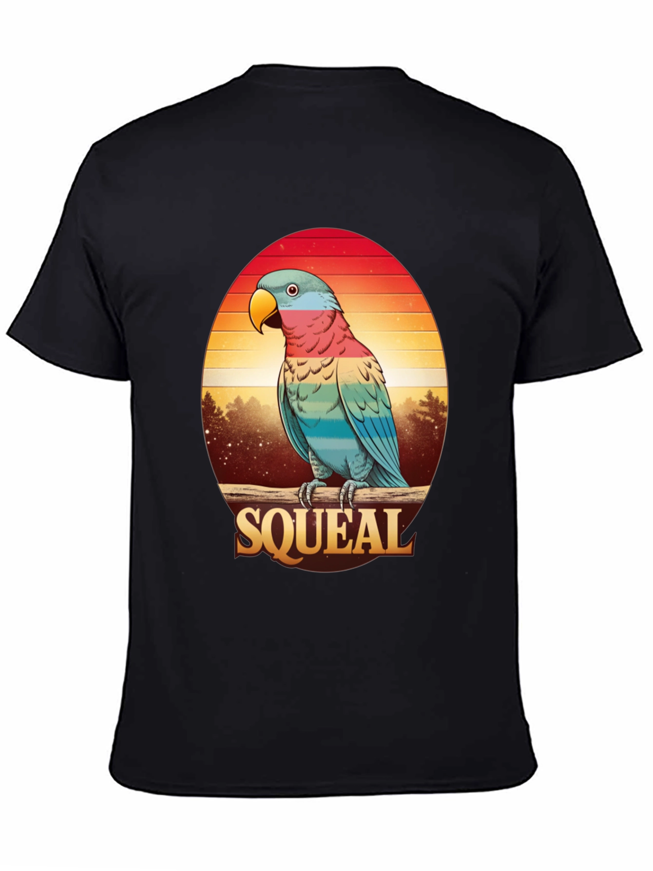Retro Parrot Graphic Tee - Squeal Design - 4