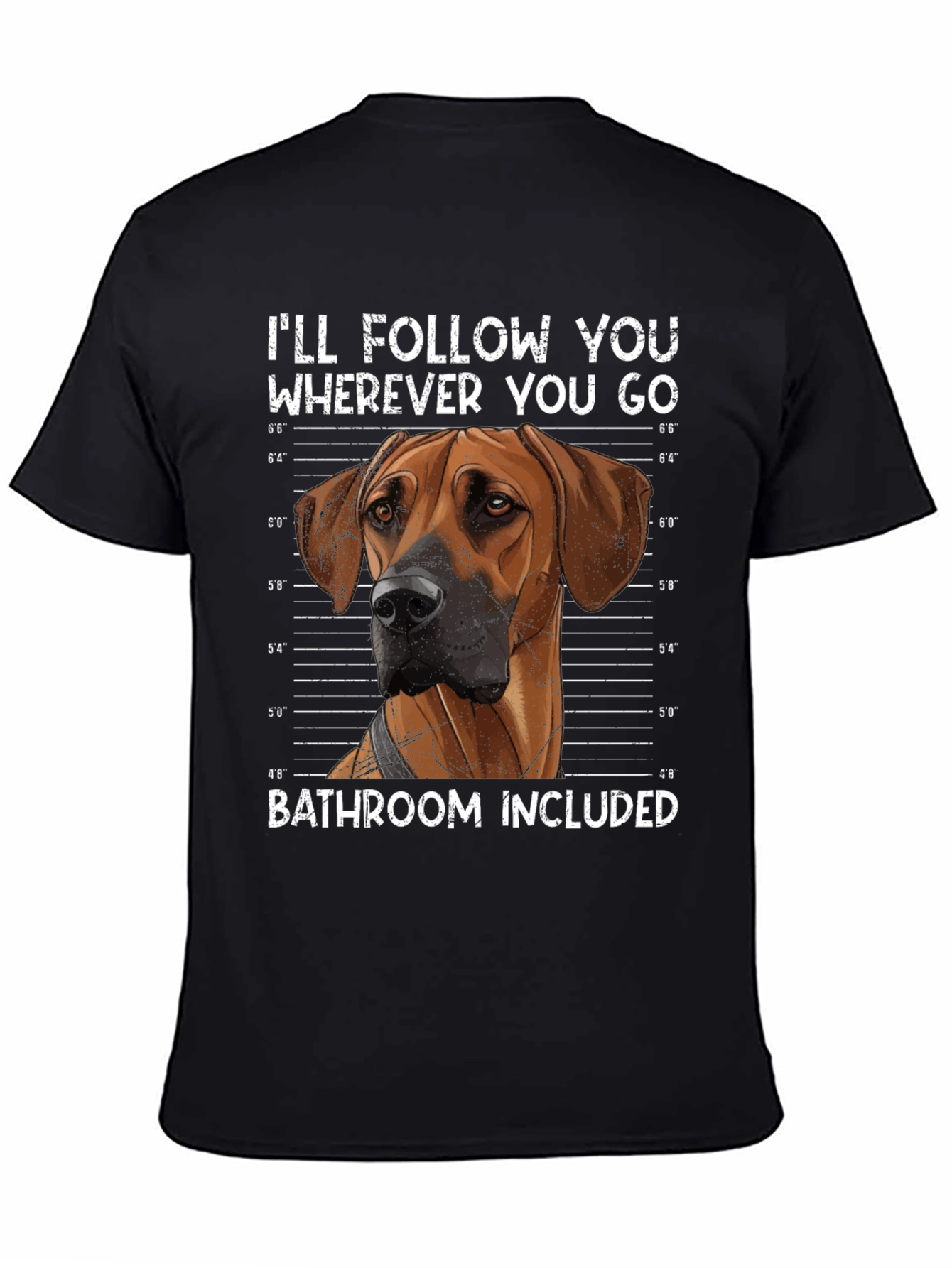 Black Dog Lover T-Shirt - I'll Follow You view 4