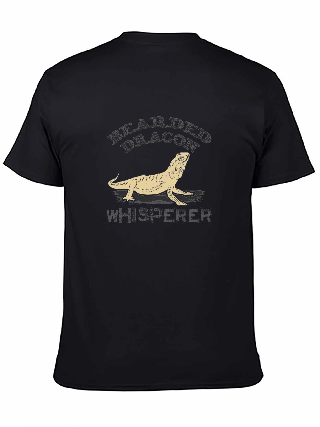 Black Bearded Dragon Whisperer Graphic T-Shirt view 4