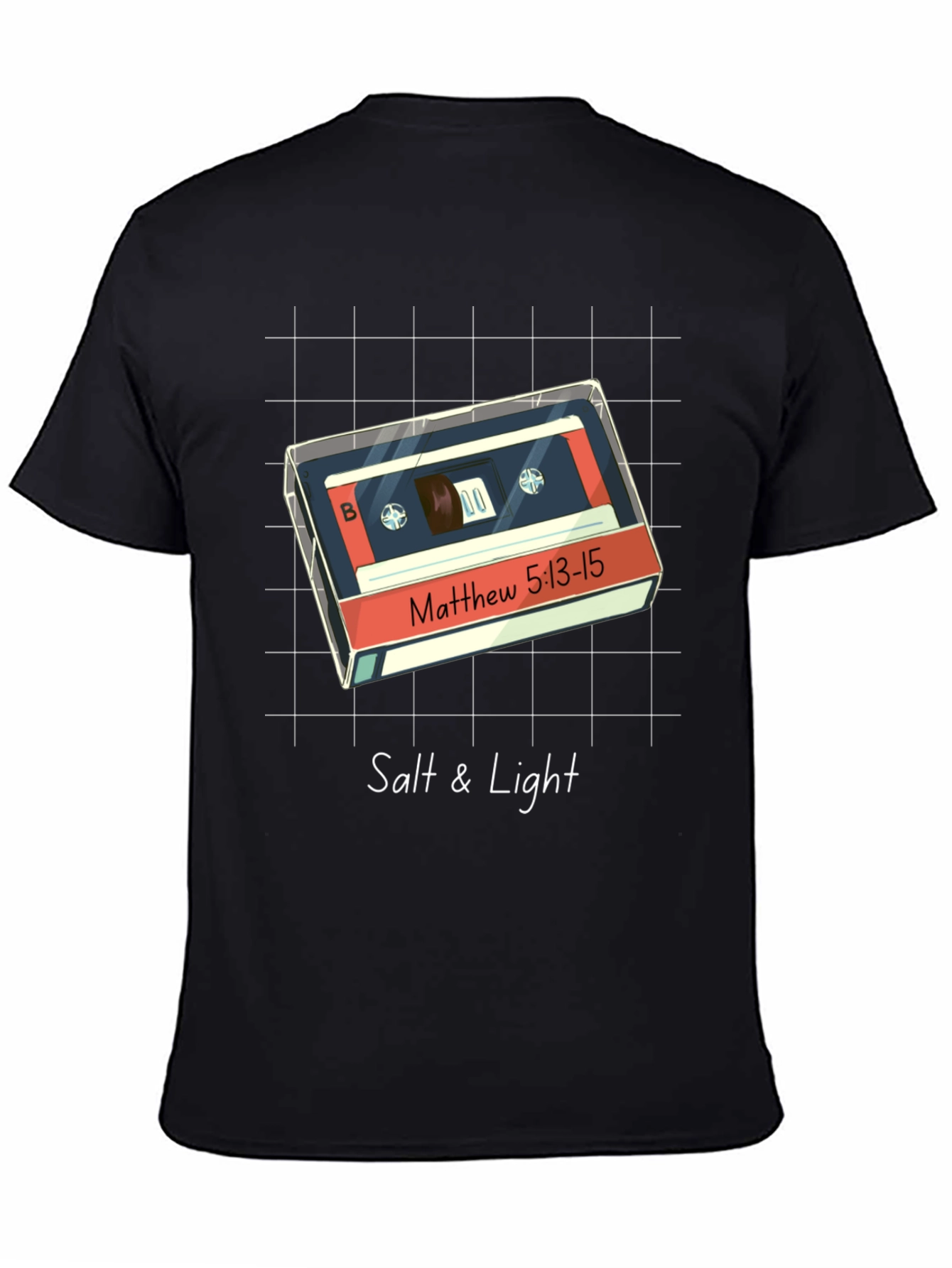 Black Salt & Light Cassette T-Shirt - Matthew 5:13-15 view 4