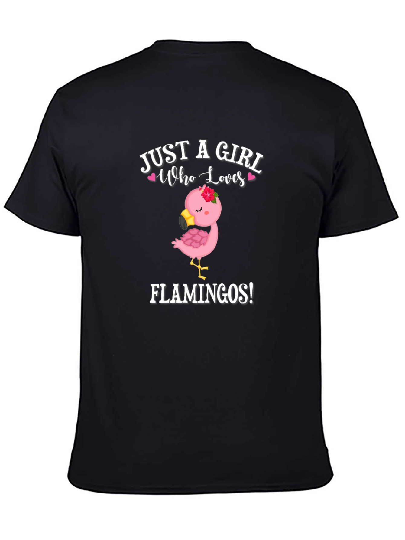 Black Girl Who Loves Flamingos T-Shirt view 4