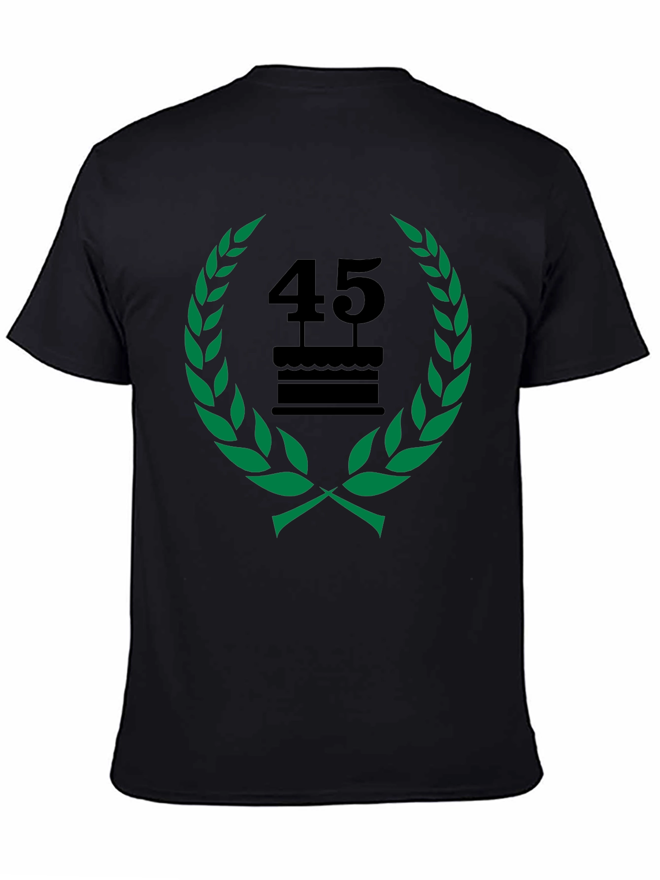 Black 45th Birthday Celebration T-Shirt - Black view 4