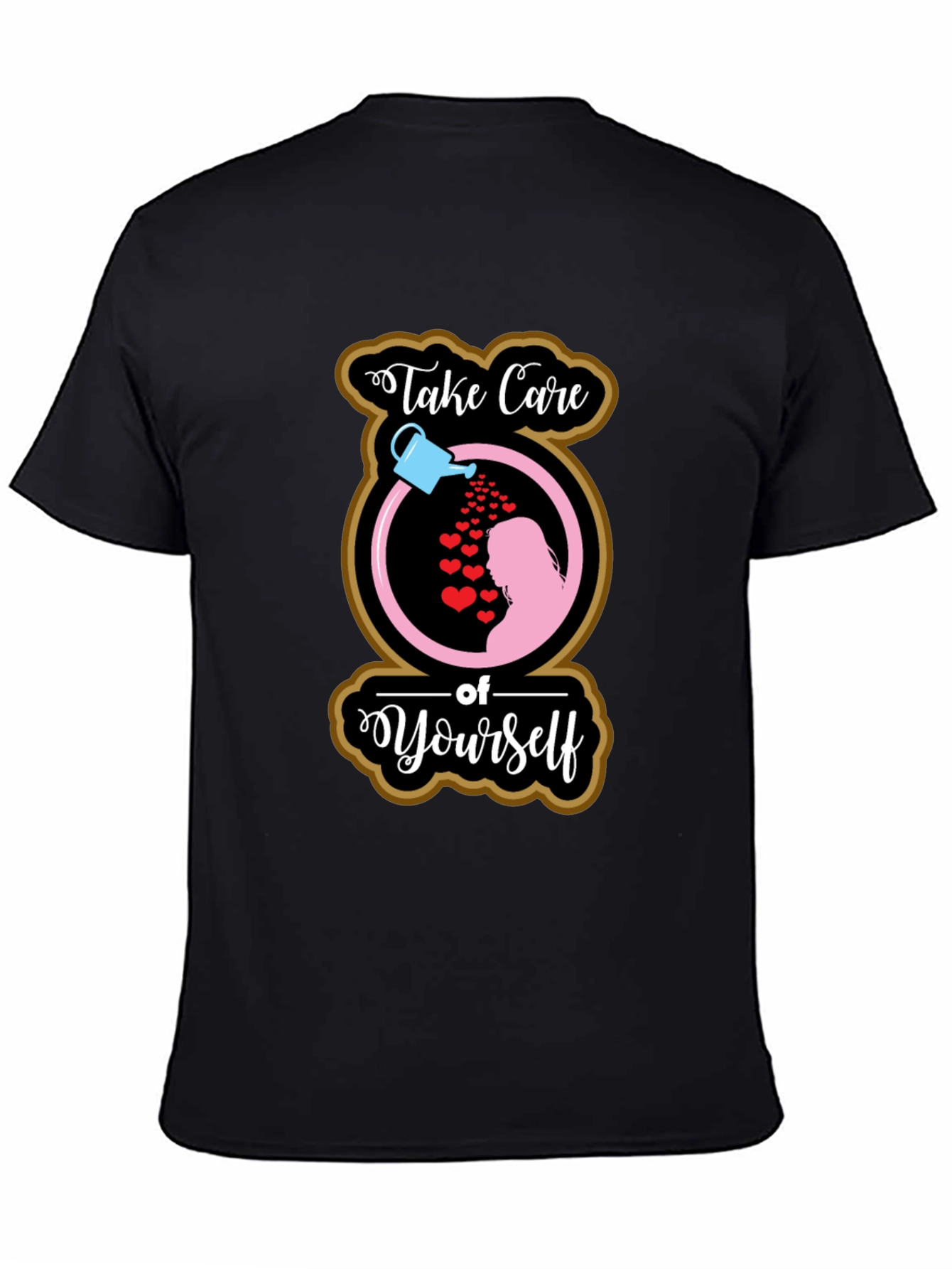 Black Take Care of Yourself Graphic Tee view 4