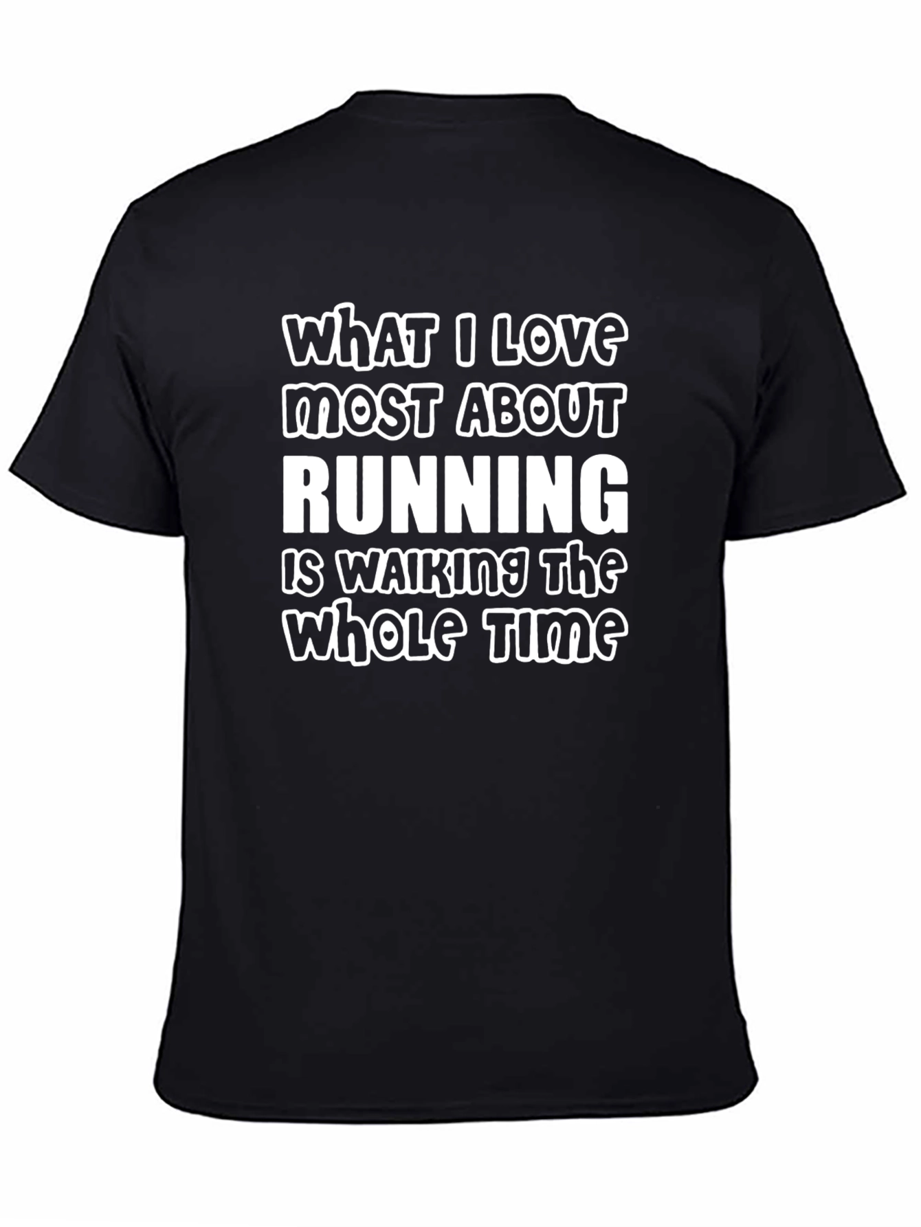 Black Funny Running Sarcastic T-Shirt view 4