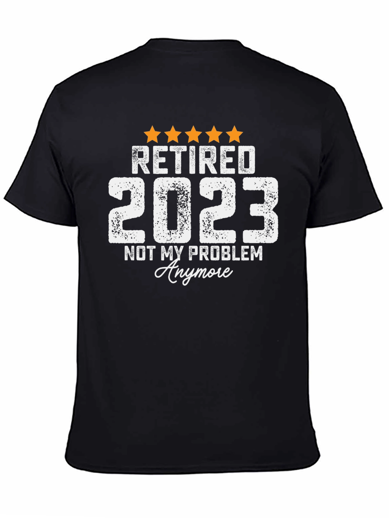 Black Retired 2023 T-Shirt view 4