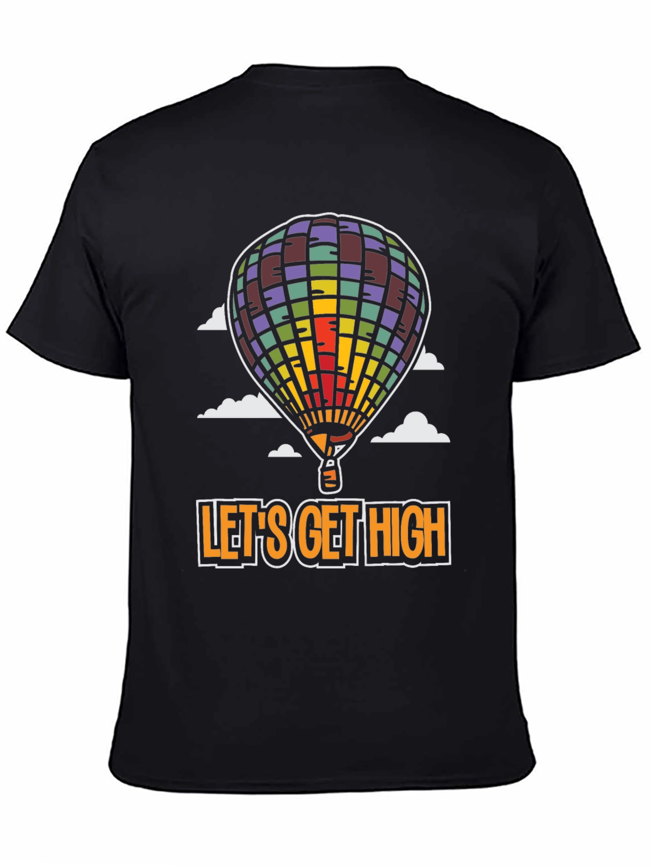 Black Let's Get High Graphic Tee view 4